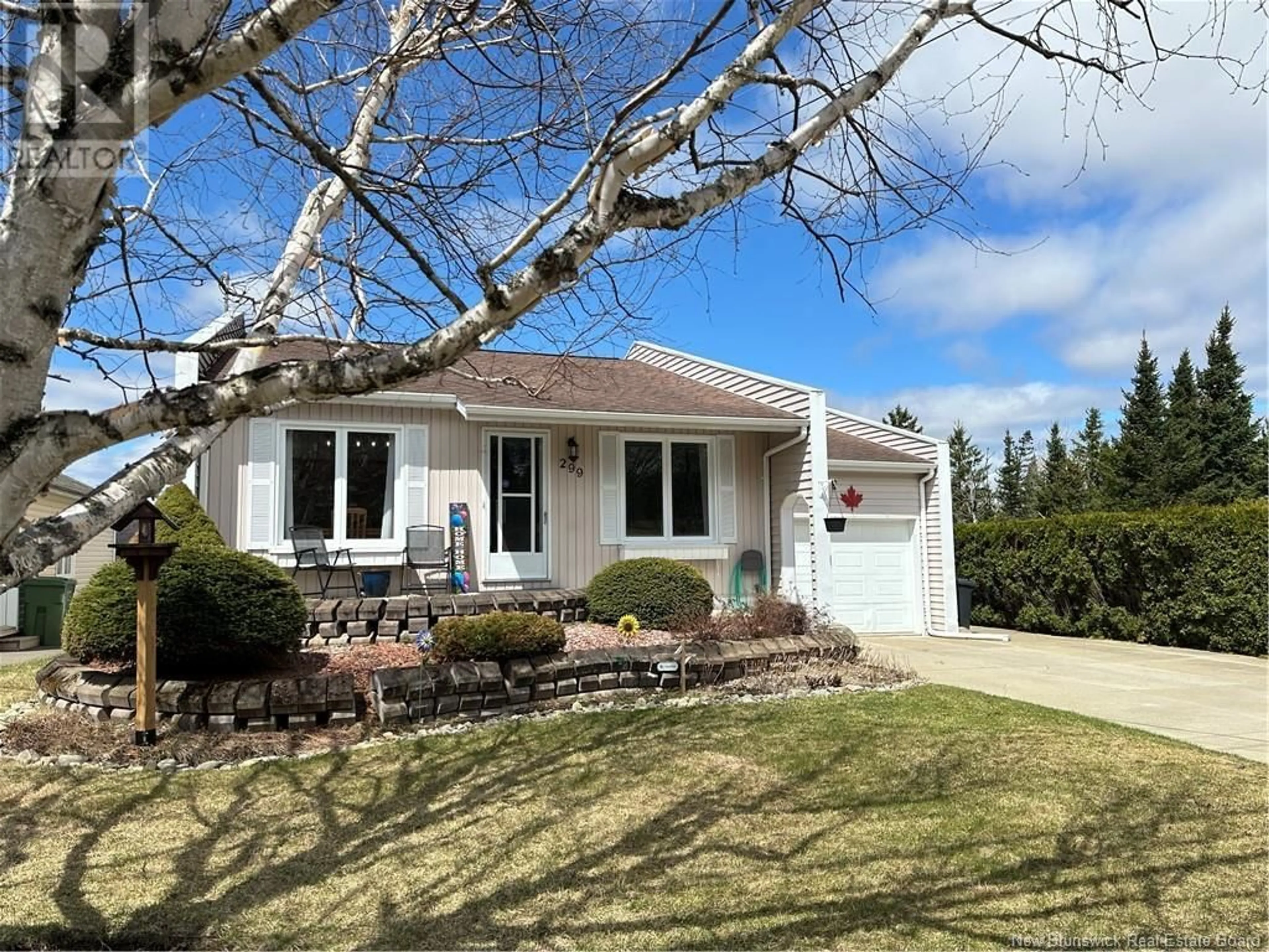 Home with vinyl exterior material, street for 299 BEAULIEU STREET, Grand-Sault/Grand Falls New Brunswick E3Y1E5