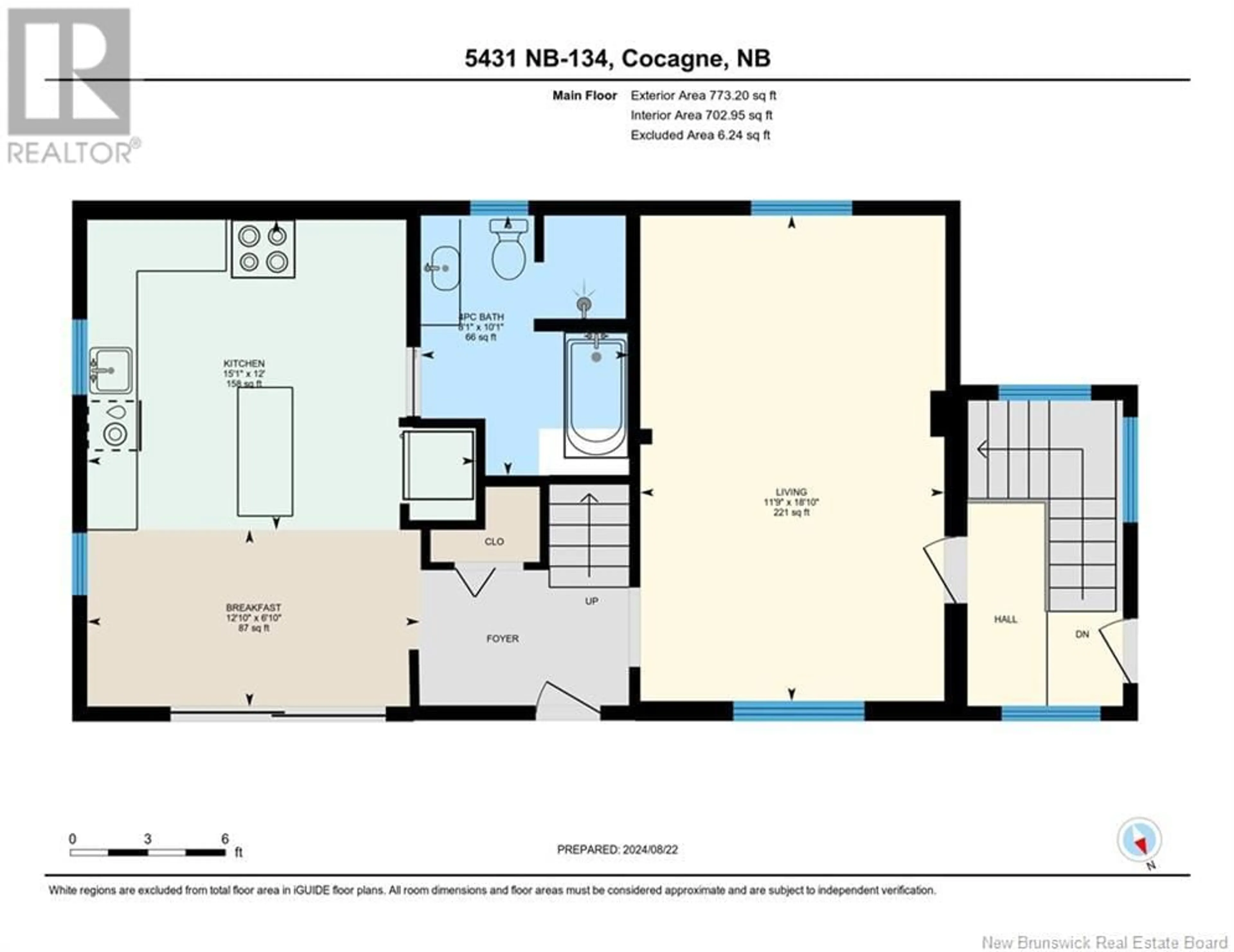 Floor plan for 5431 ROUTE 134, Dundas New Brunswick E4R2Z1