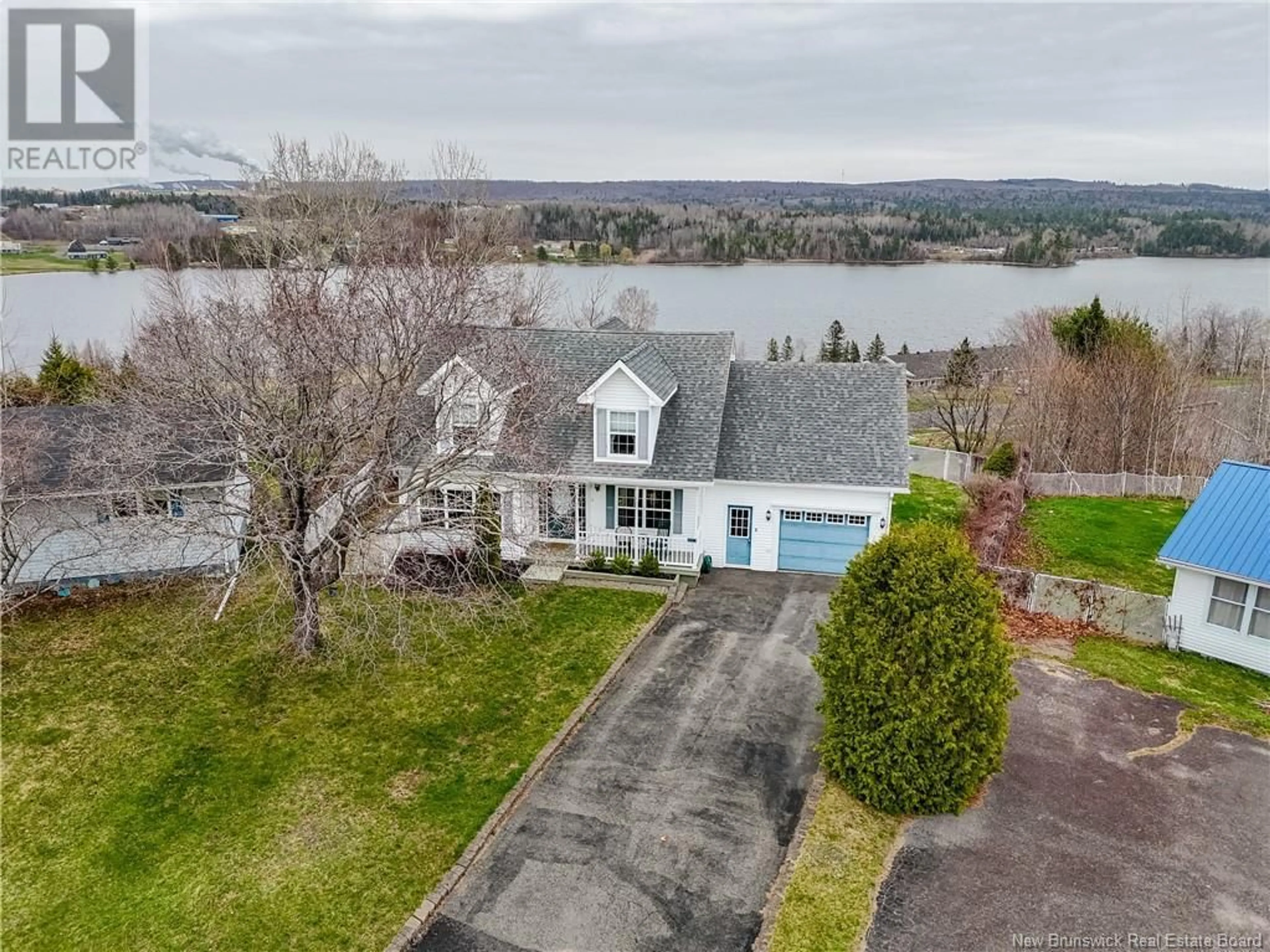 A pic from outside/outdoor area/front of a property/back of a property/a pic from drone, water/lake/river/ocean view for 114 MCLAREN LANE, Nackawic New Brunswick E6G1B6