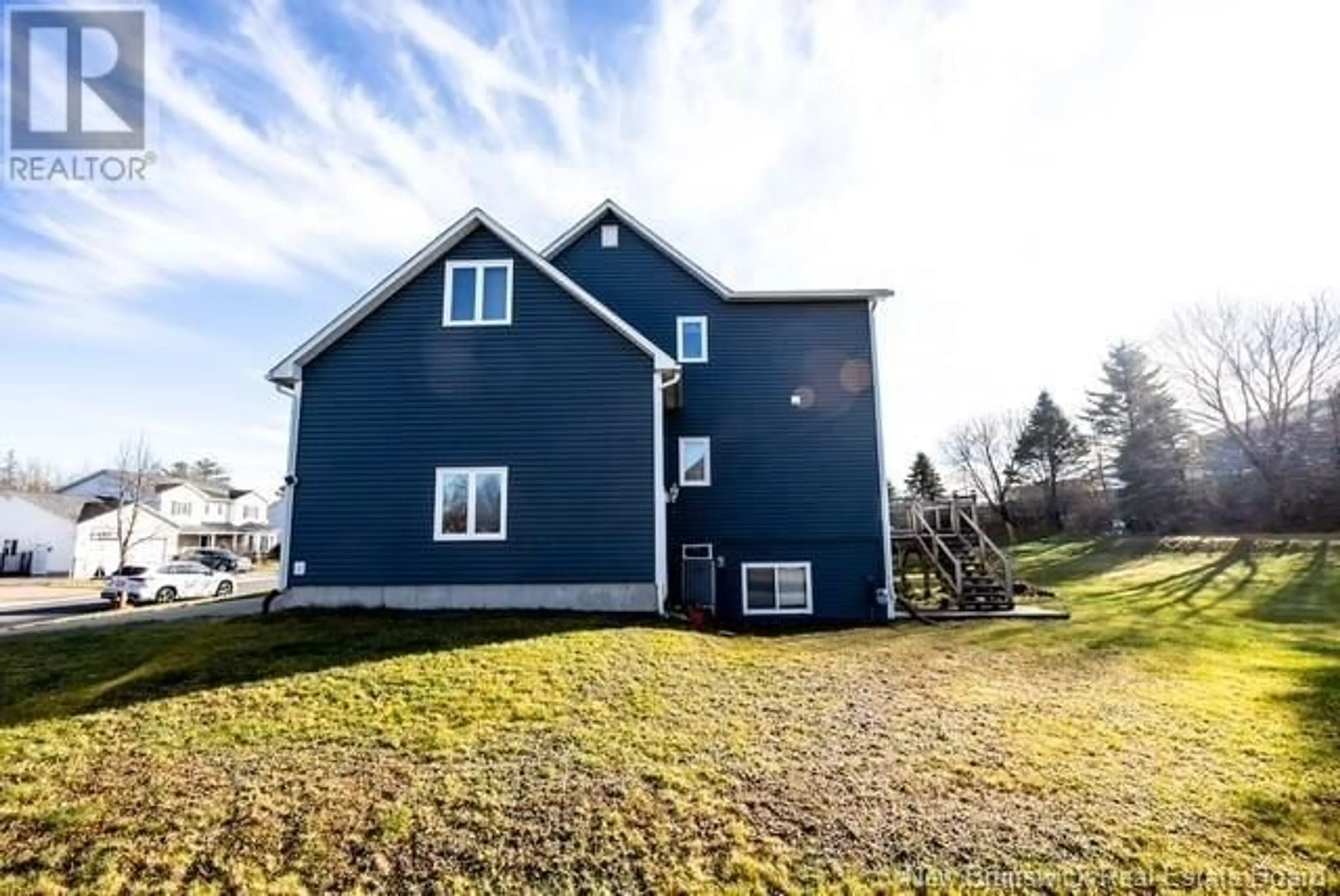 A pic from outside/outdoor area/front of a property/back of a property/a pic from drone, water/lake/river/ocean view for 16 HOWE CRESCENT, Oromocto New Brunswick E2V4M5