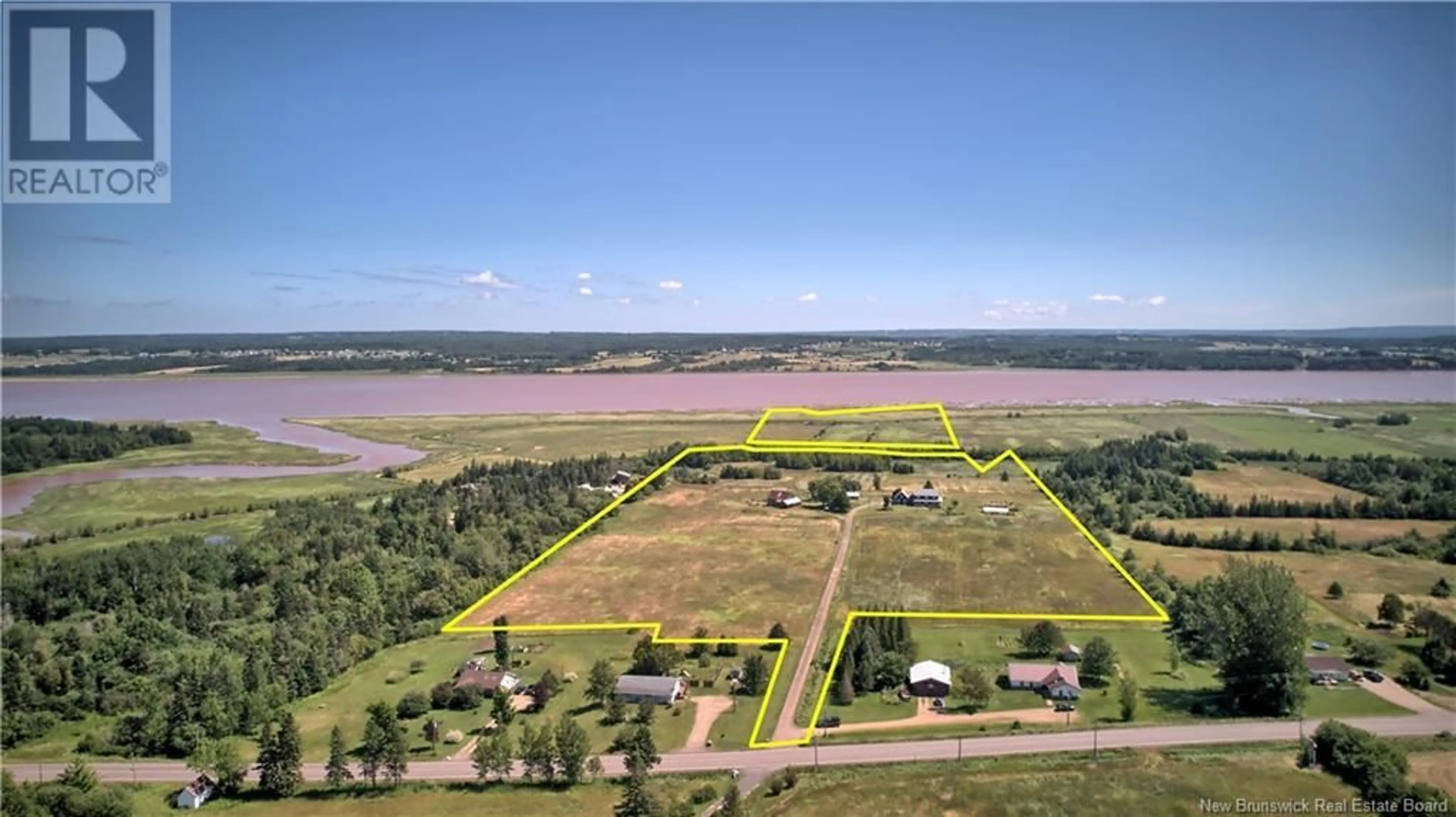 A pic from outside/outdoor area/front of a property/back of a property/a pic from drone, water/lake/river/ocean view for 2585 ROUTE 114, Weldon New Brunswick E4H4P8