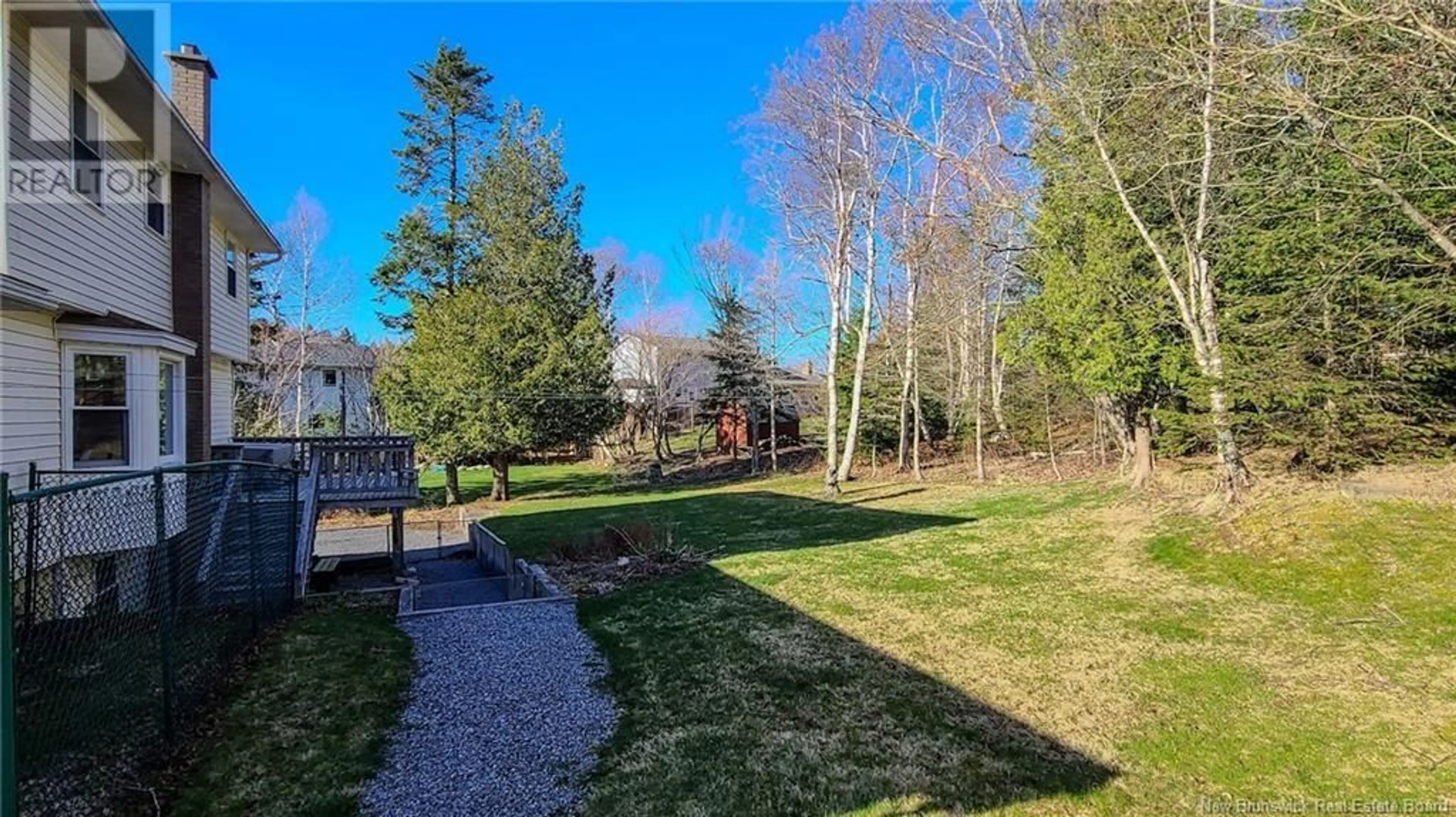 Patio, forest/trees view for 8 WHITETAIL LANE, Saint John New Brunswick E2K4T5