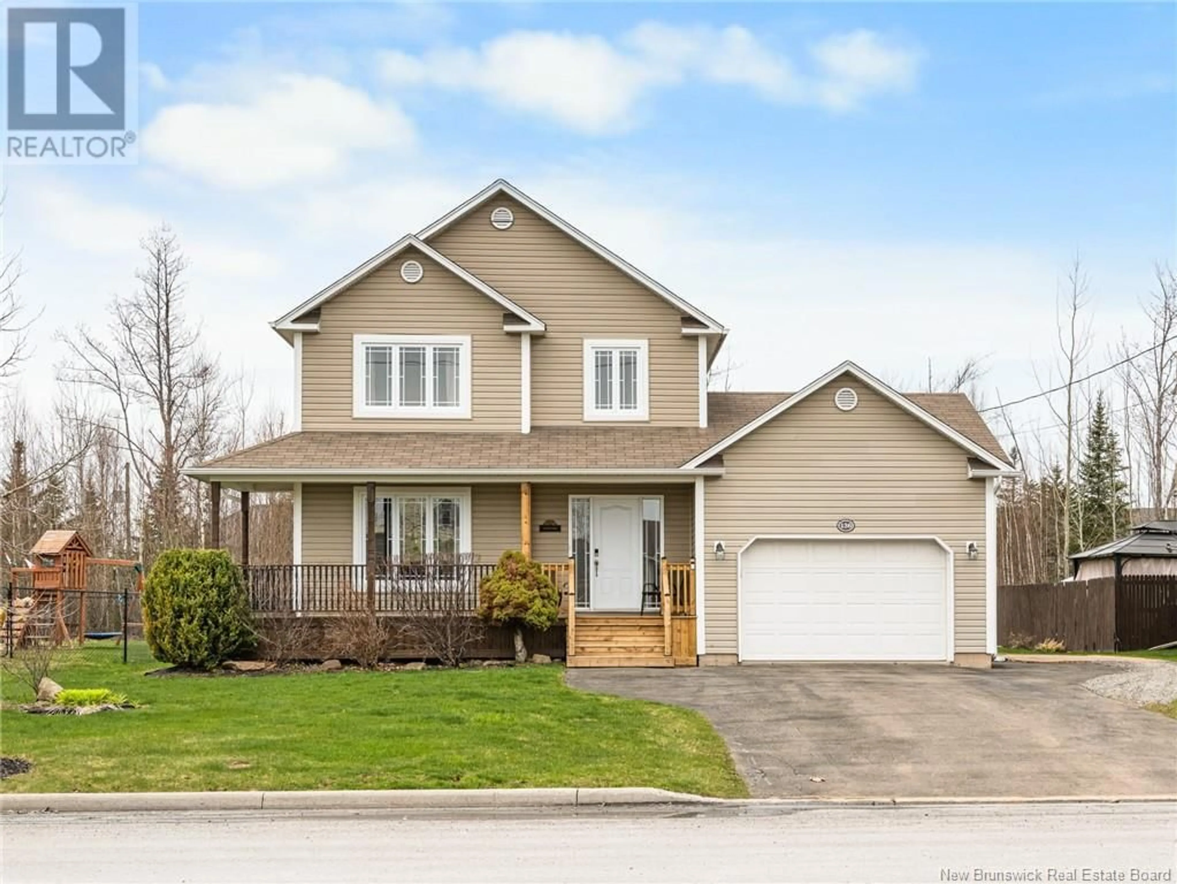Home with vinyl exterior material, street for 136 TEABERRY AVENUE, Moncton New Brunswick E1G0E7