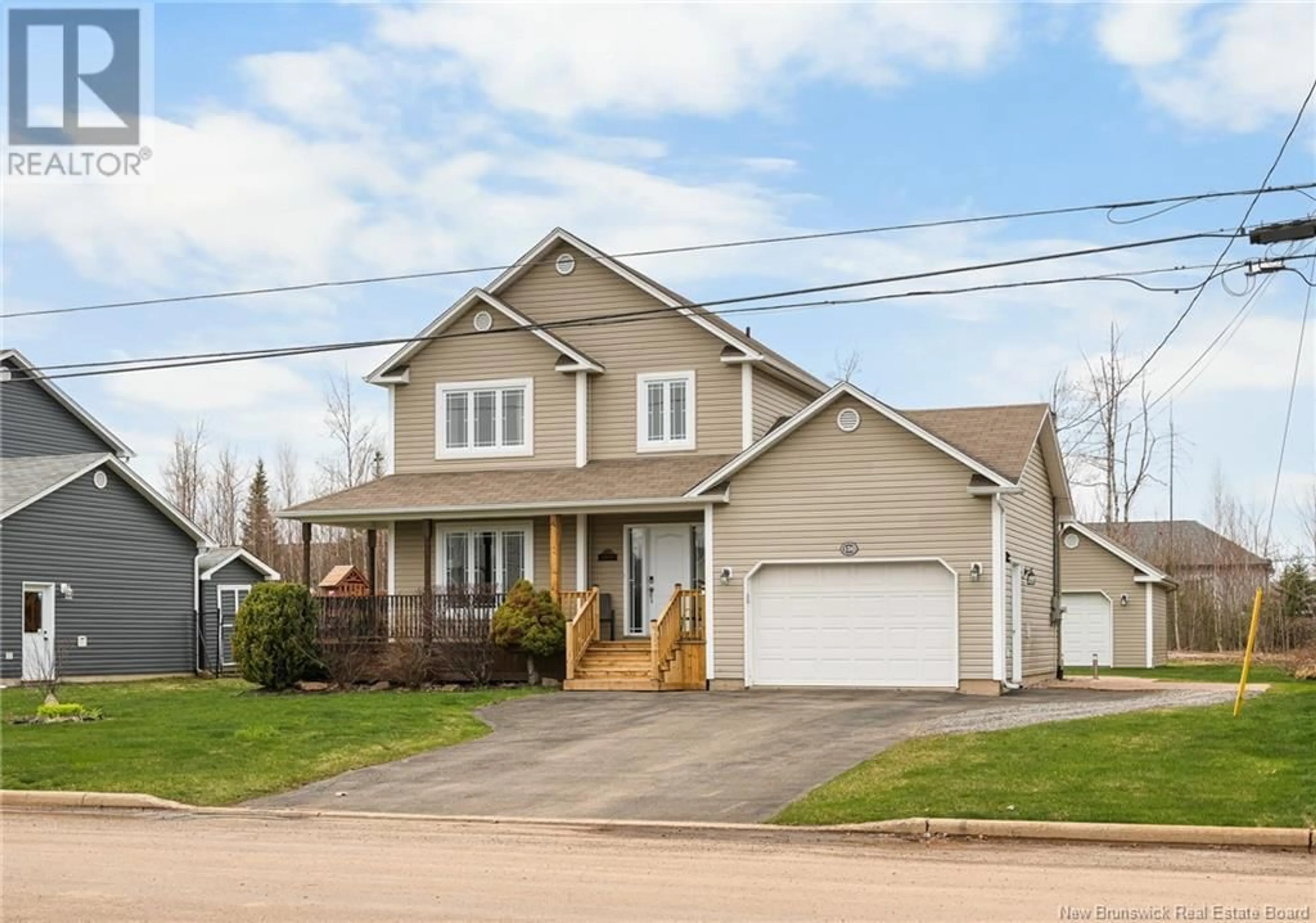 Home with vinyl exterior material, street for 136 TEABERRY AVENUE, Moncton New Brunswick E1G0E7