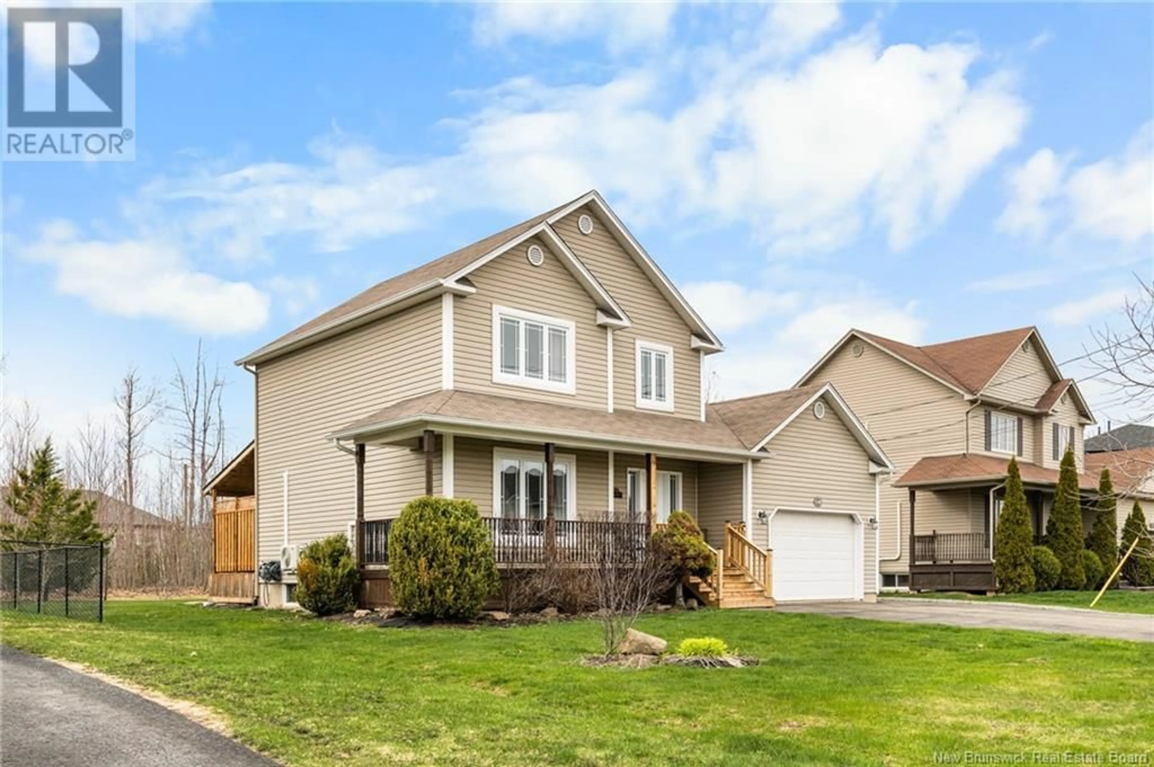 Home with vinyl exterior material, street for 136 TEABERRY AVENUE, Moncton New Brunswick E1G0E7
