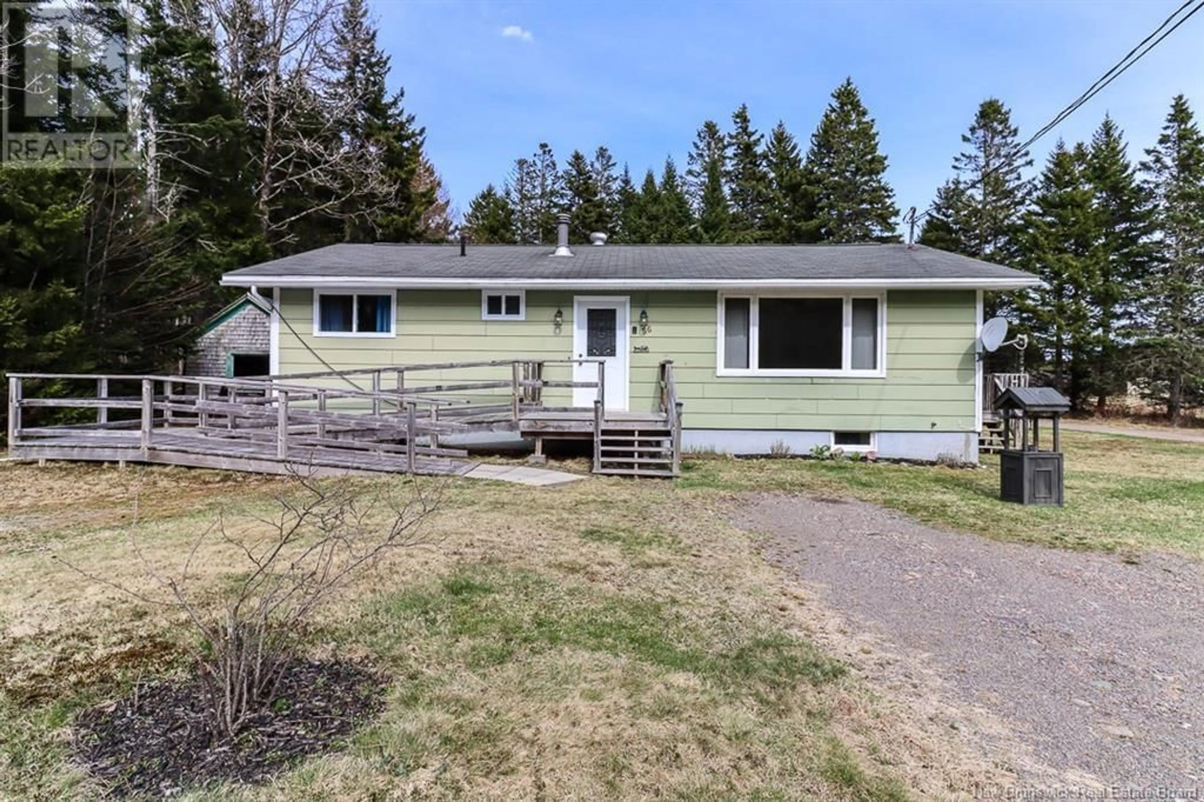 Home with vinyl exterior material, street for 66 VAUGHAN CREEK ROAD, Orange Hill New Brunswick E5R1H3
