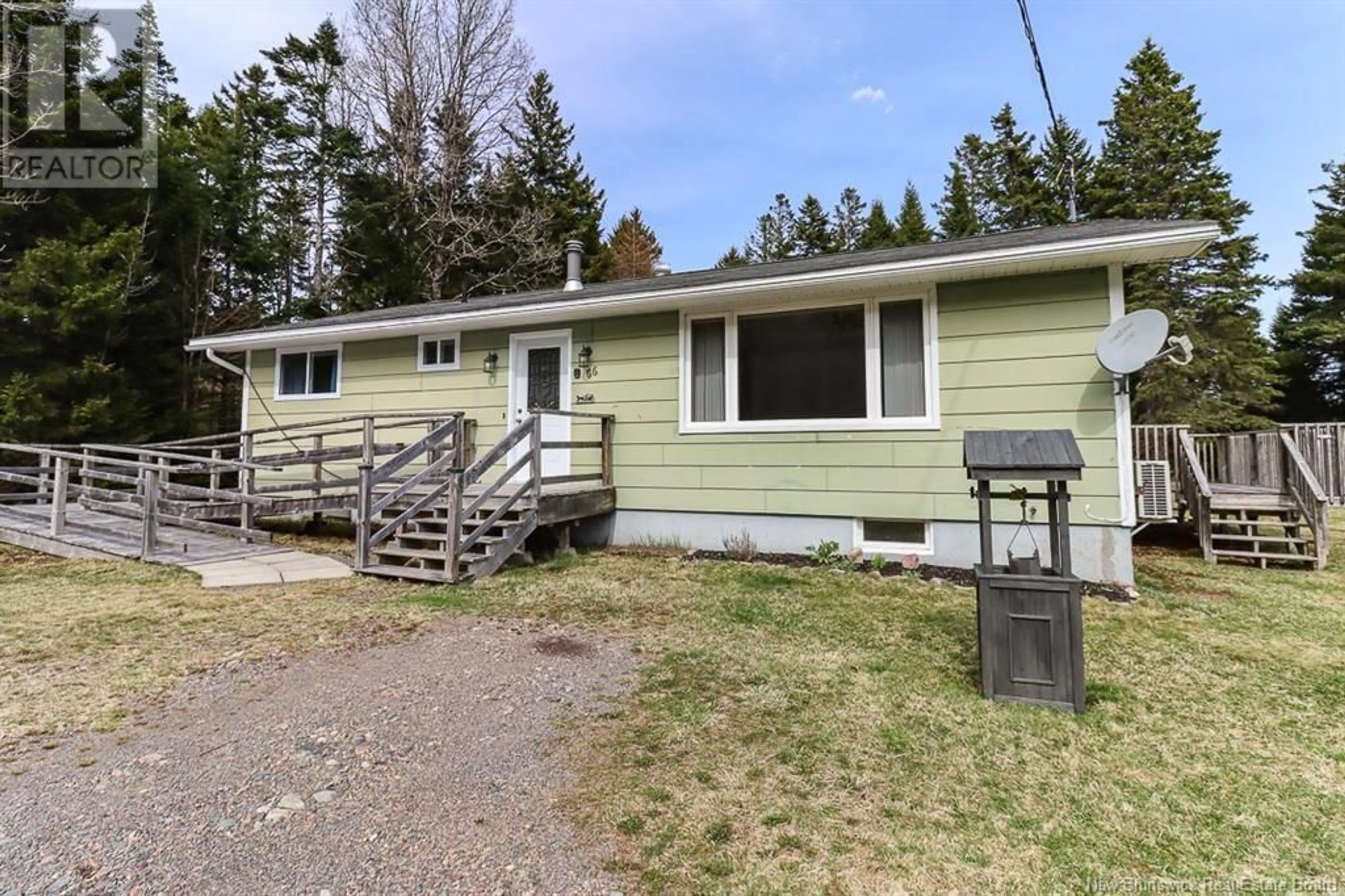 Home with vinyl exterior material, street for 66 VAUGHAN CREEK ROAD, Orange Hill New Brunswick E5R1H3