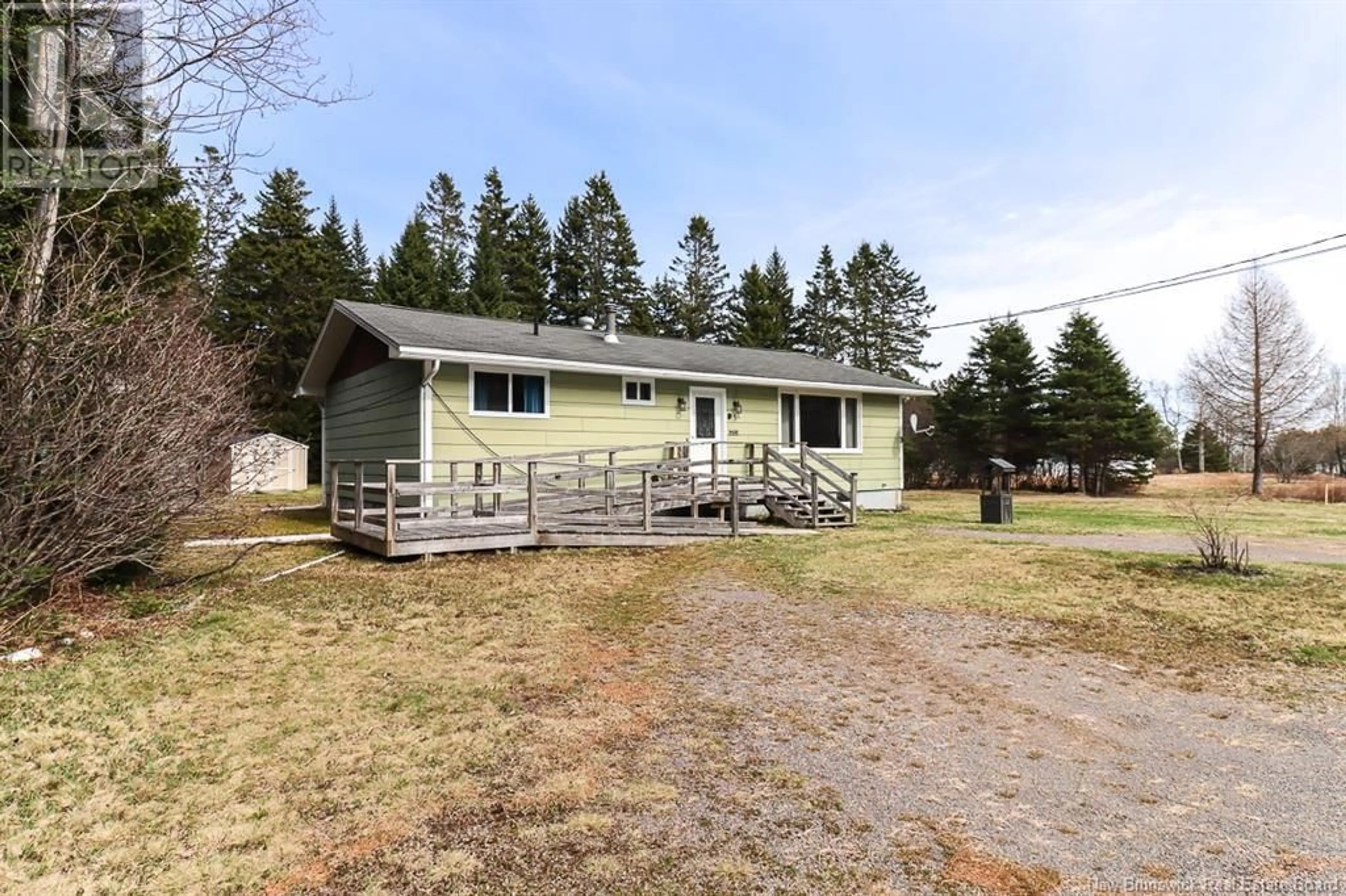 A pic from outside/outdoor area/front of a property/back of a property/a pic from drone, street for 66 VAUGHAN CREEK ROAD, Orange Hill New Brunswick E5R1H3