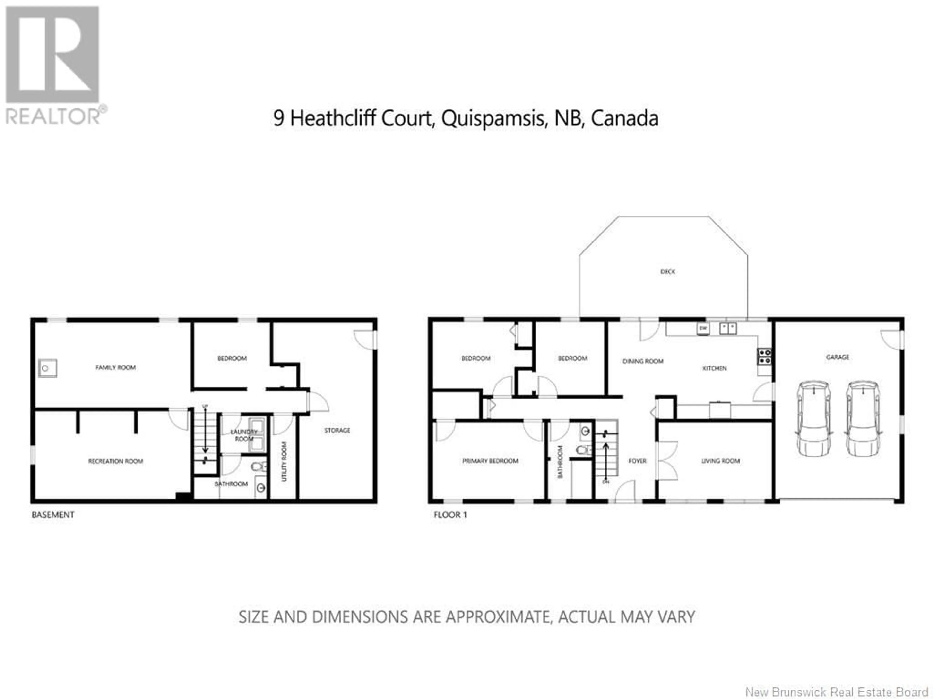 Floor plan for 9 HEATHCLIFF COURT, Quispamsis New Brunswick E2E4Z1