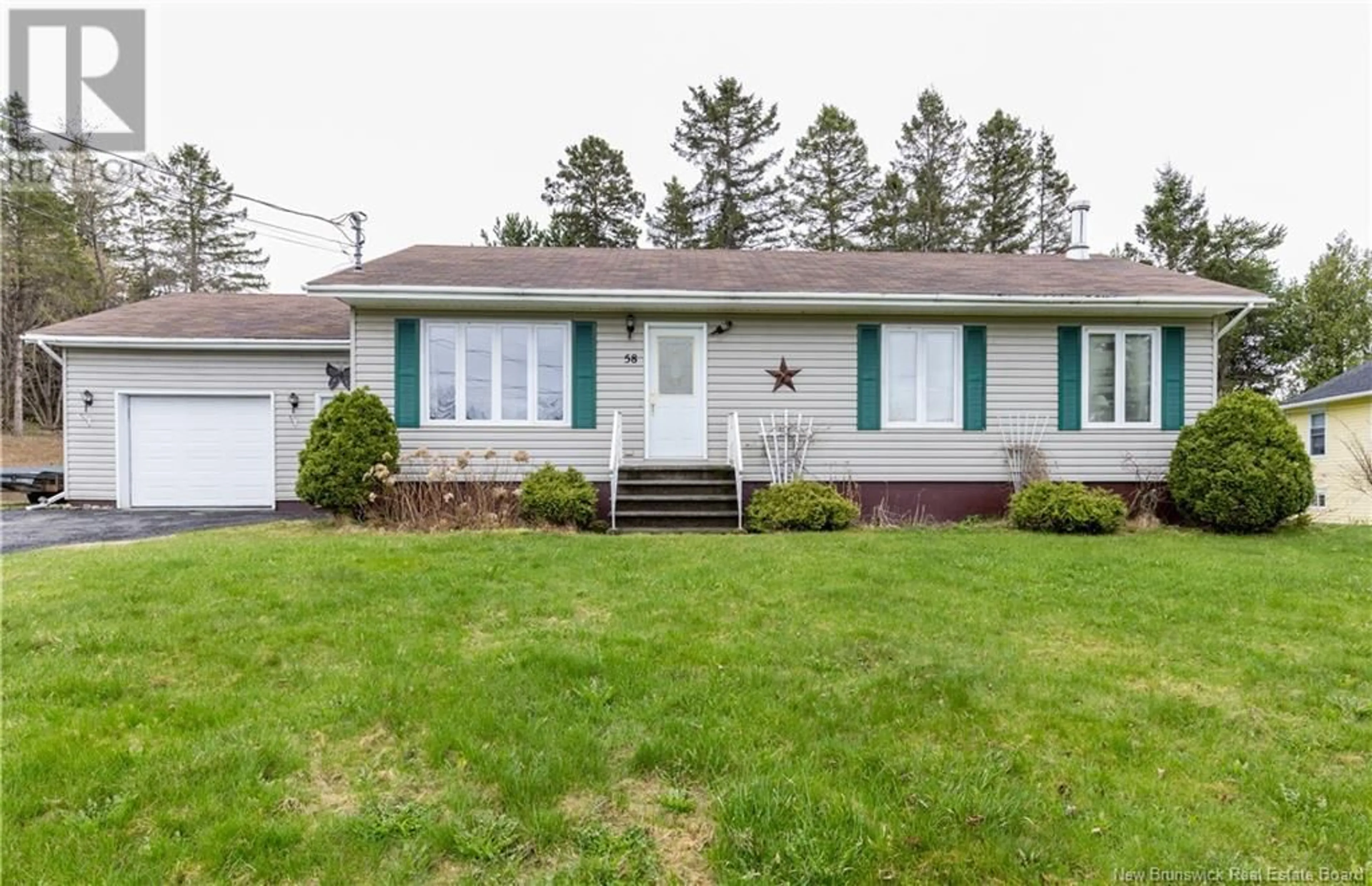 Home with vinyl exterior material, street for 58 BIRCHWOOD STREET, Perth-Andover New Brunswick E7H1M9