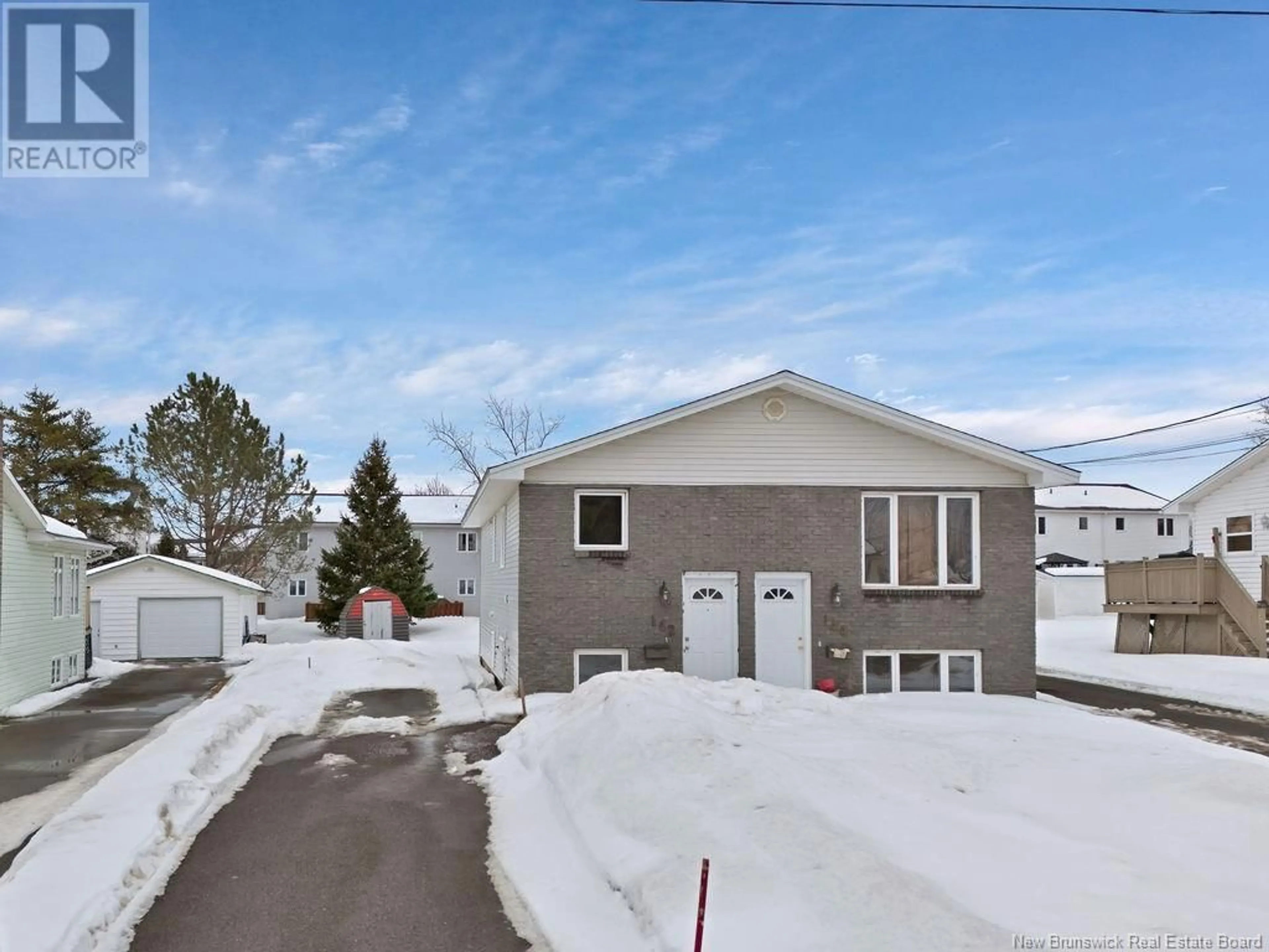 A pic from outside/outdoor area/front of a property/back of a property/a pic from drone, street for 142-144 LOGAN LANE, Moncton New Brunswick E1G1N5