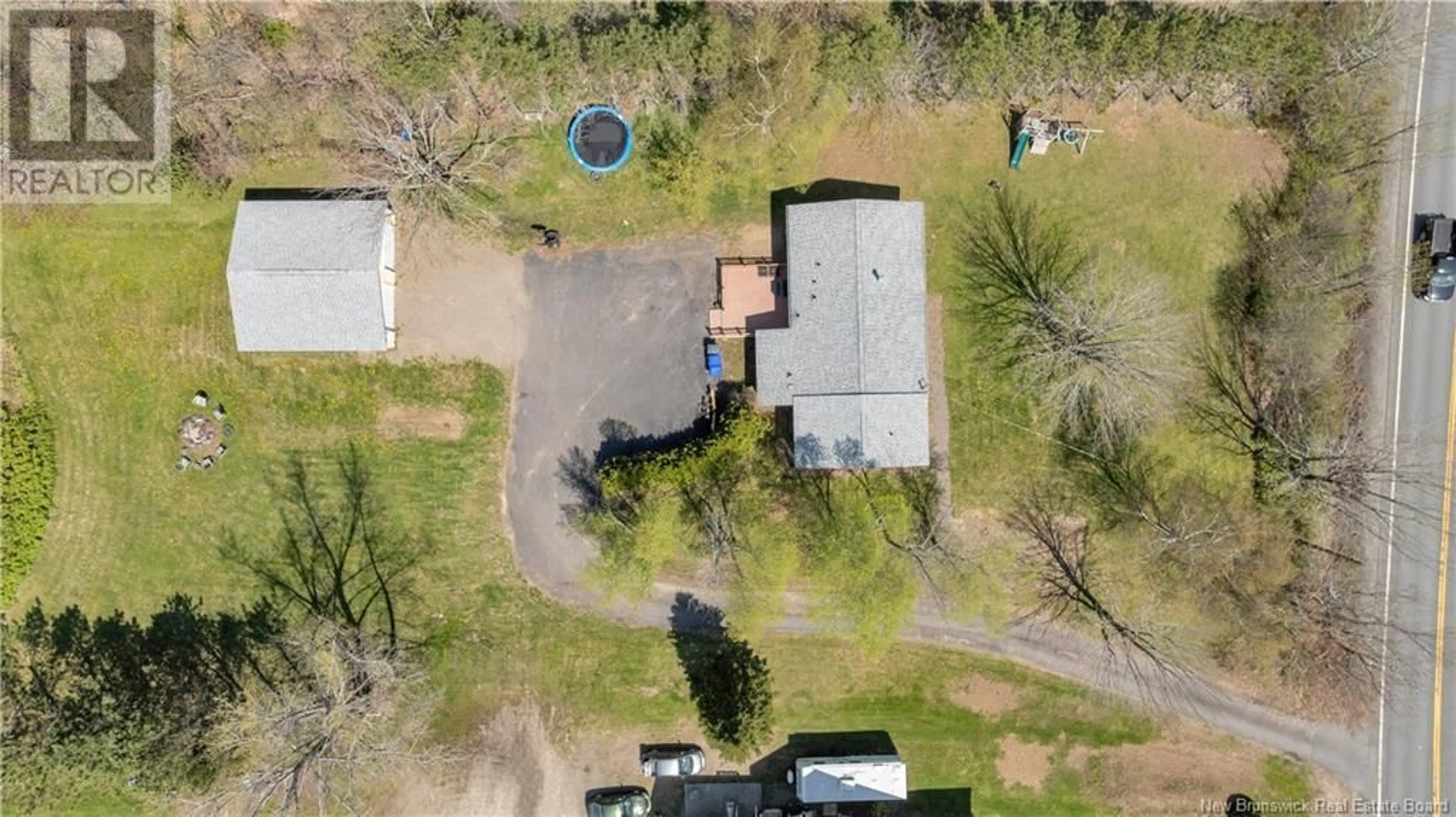 A pic from outside/outdoor area/front of a property/back of a property/a pic from drone, street for 8890 ROUTE 3, Old Ridge New Brunswick E3L4W5