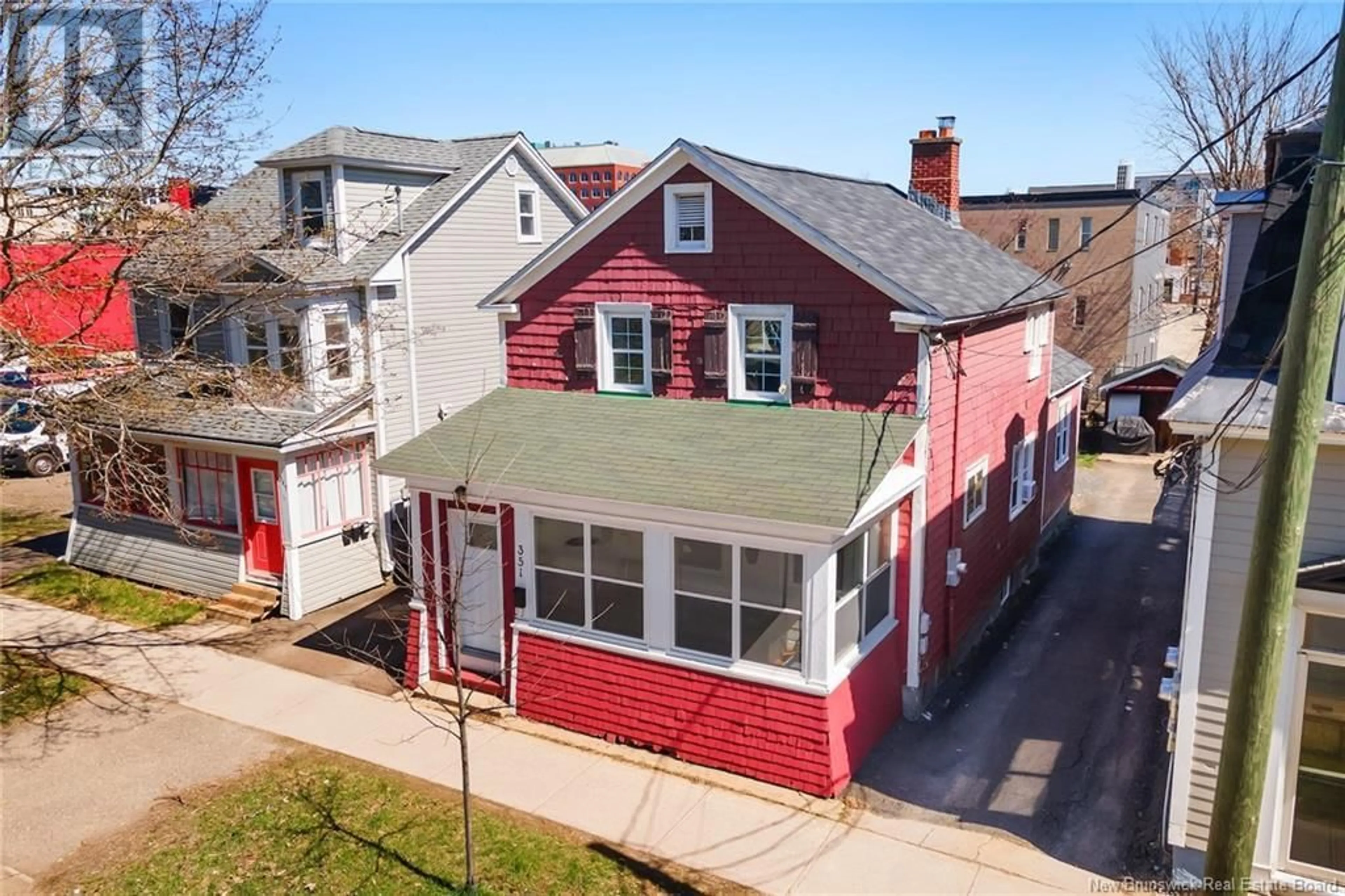 A pic from outside/outdoor area/front of a property/back of a property/a pic from drone, street for 351 BRUNSWICK STREET, Fredericton New Brunswick E3B1H2