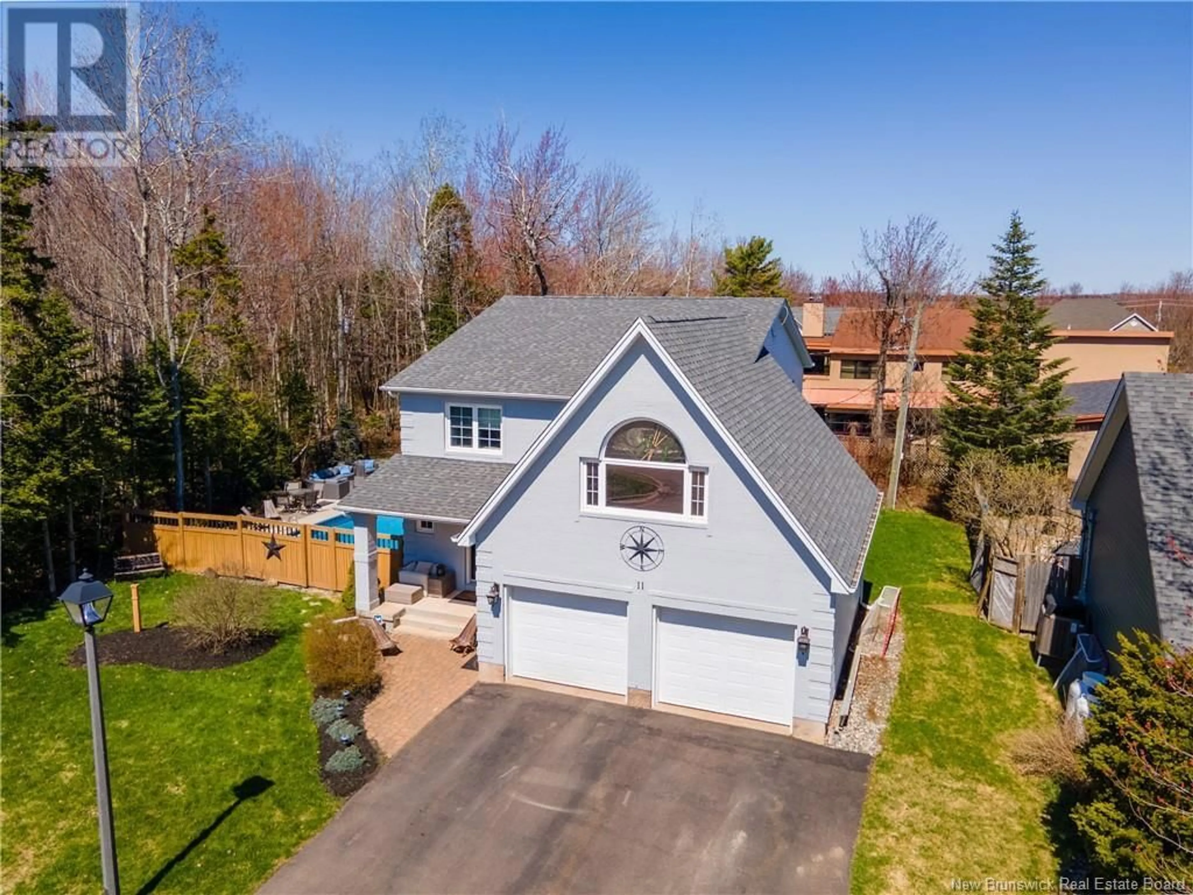 A pic from outside/outdoor area/front of a property/back of a property/a pic from drone, street for 11 HAZELWOOD COURT, Moncton New Brunswick E1G3V9