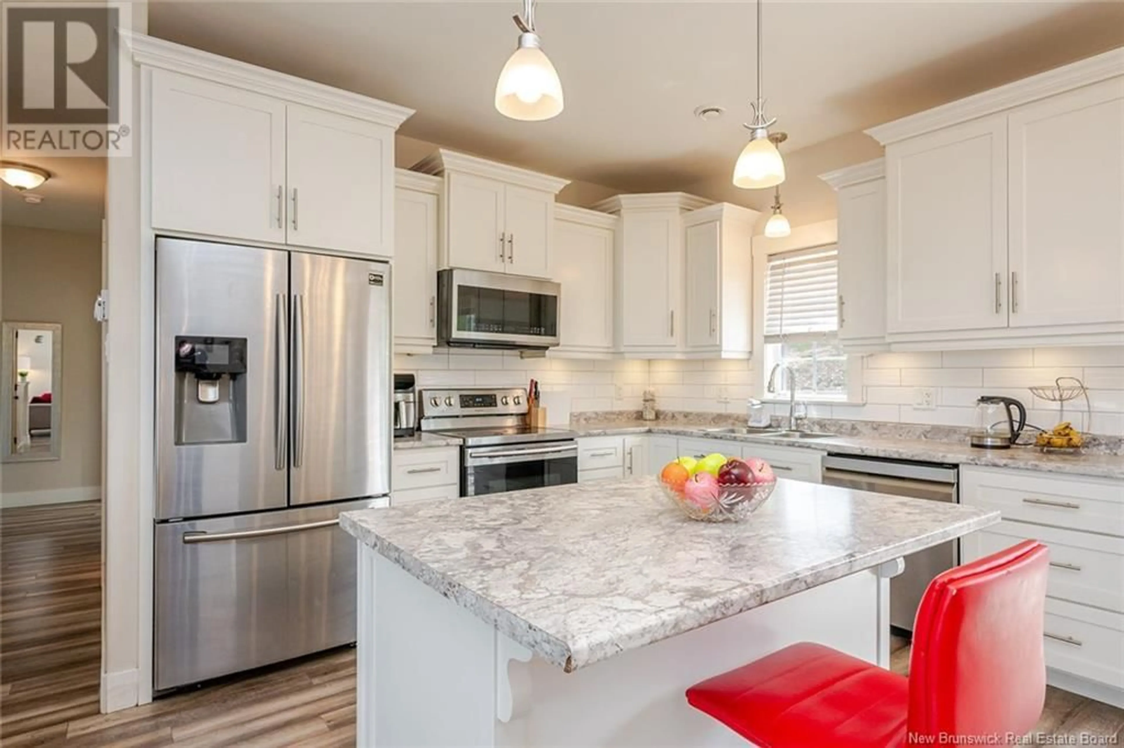 Open concept kitchen, ceramic/tile floor for 24 MINSTREL DRIVE, Quispamsis New Brunswick E2E1S5