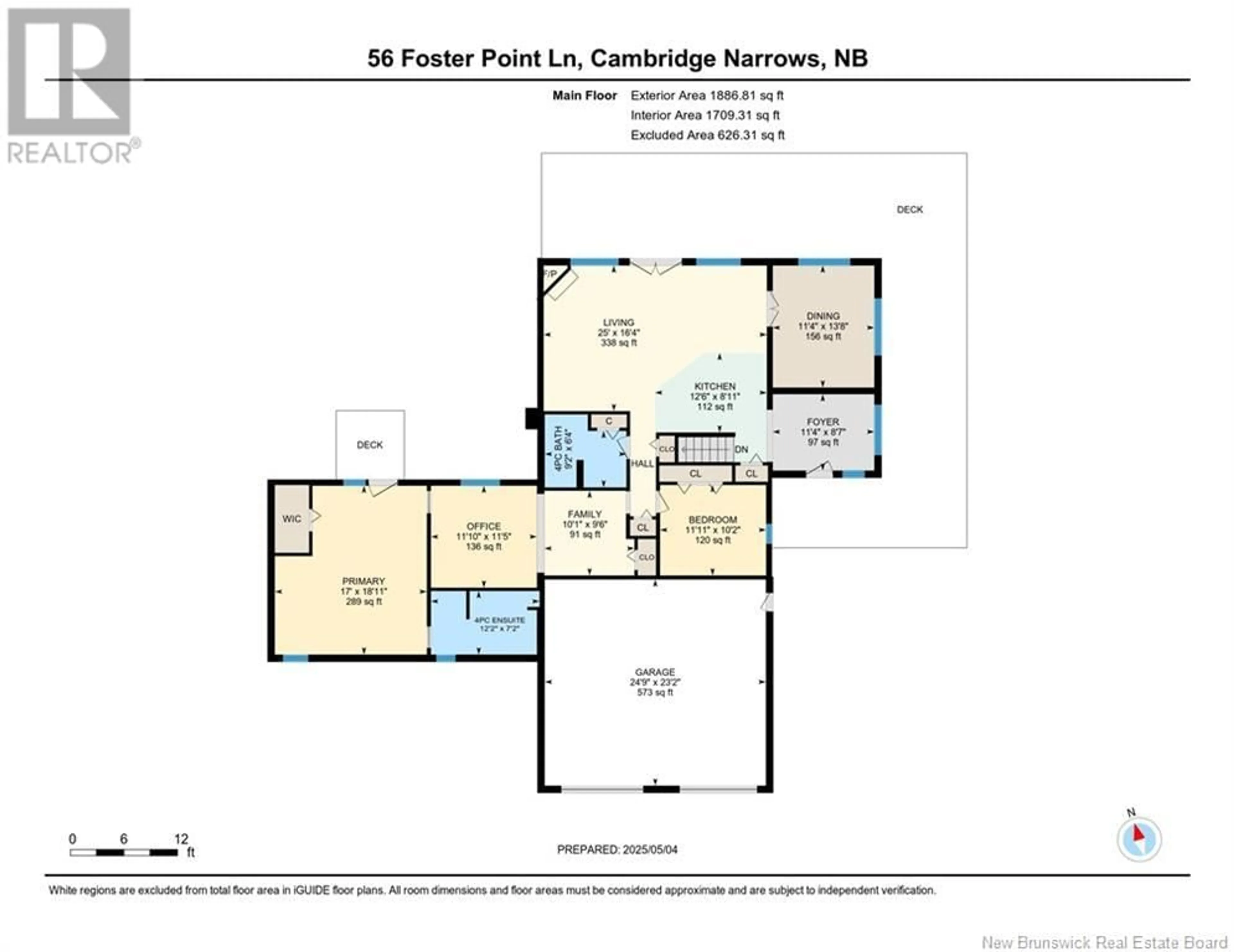Floor plan for 56 FOSTER POINT LANE, Cambridge-Narrows New Brunswick E4C4S3