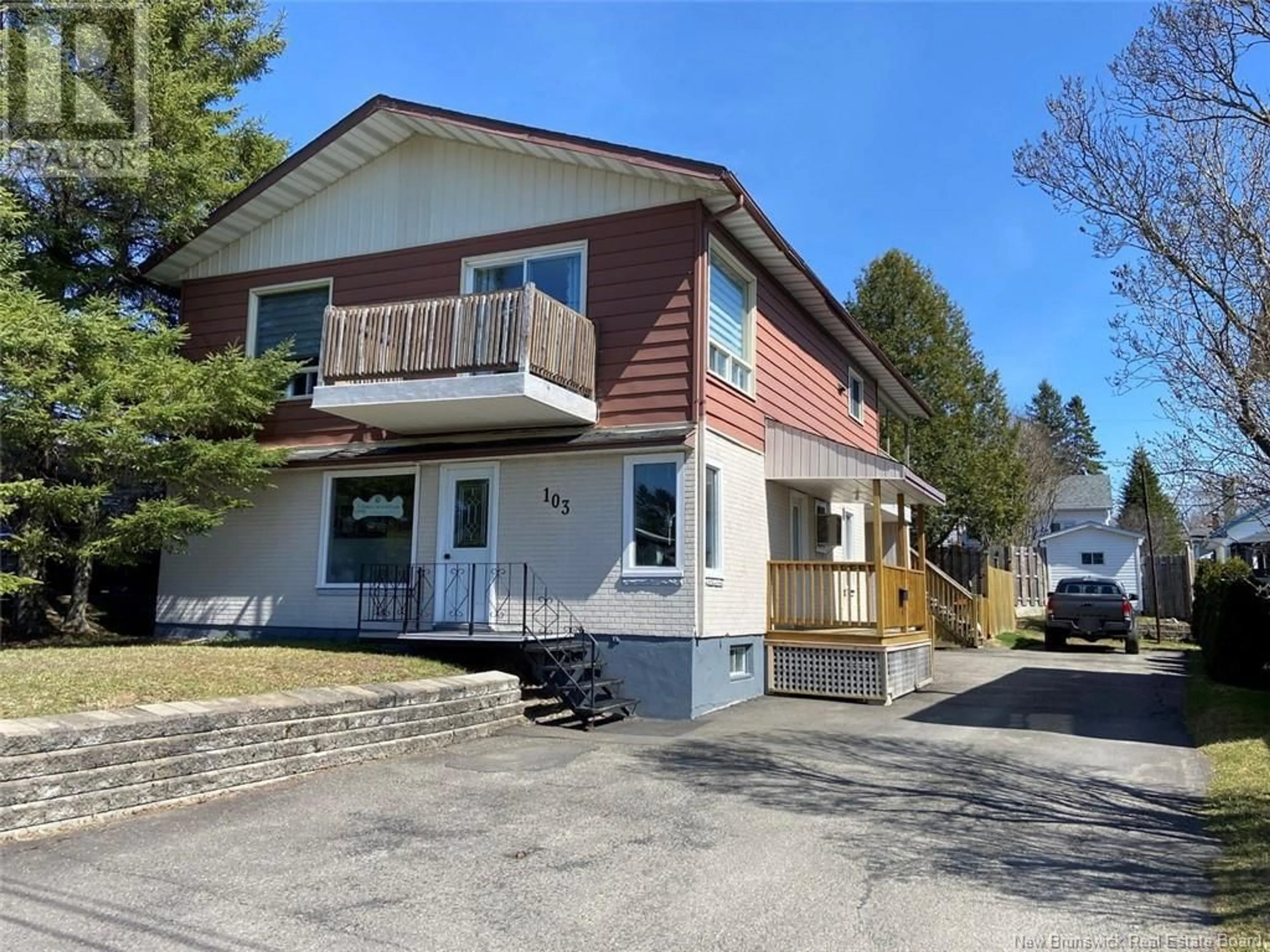 Home with vinyl exterior material, street for 103 46TH AVENUE, Edmundston New Brunswick E3V3B7