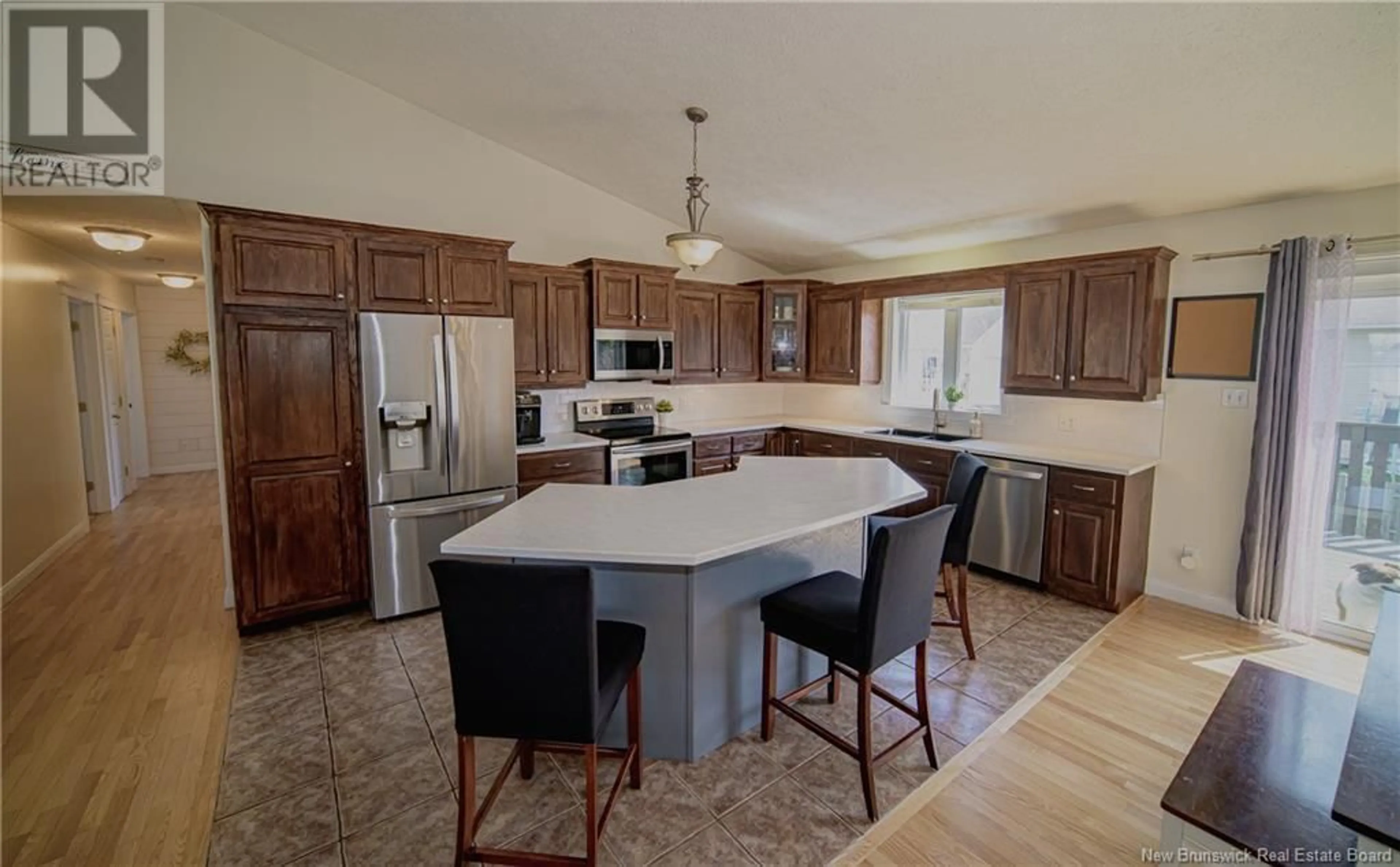 Open concept kitchen, ceramic/tile floor for 56 WILLINGDON STREET, Oromocto New Brunswick E2V4N4