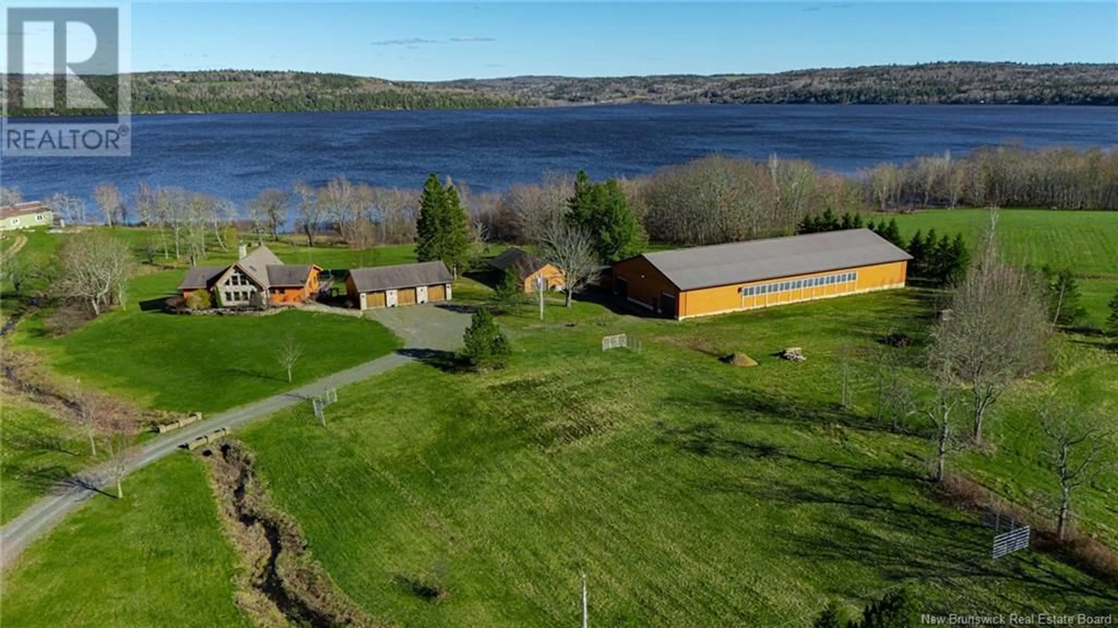 A pic from outside/outdoor area/front of a property/back of a property/a pic from drone, water/lake/river/ocean view for 3479 LOWER CAMBRIDGE ROAD, Cambridge-Narrows New Brunswick E4C1S7