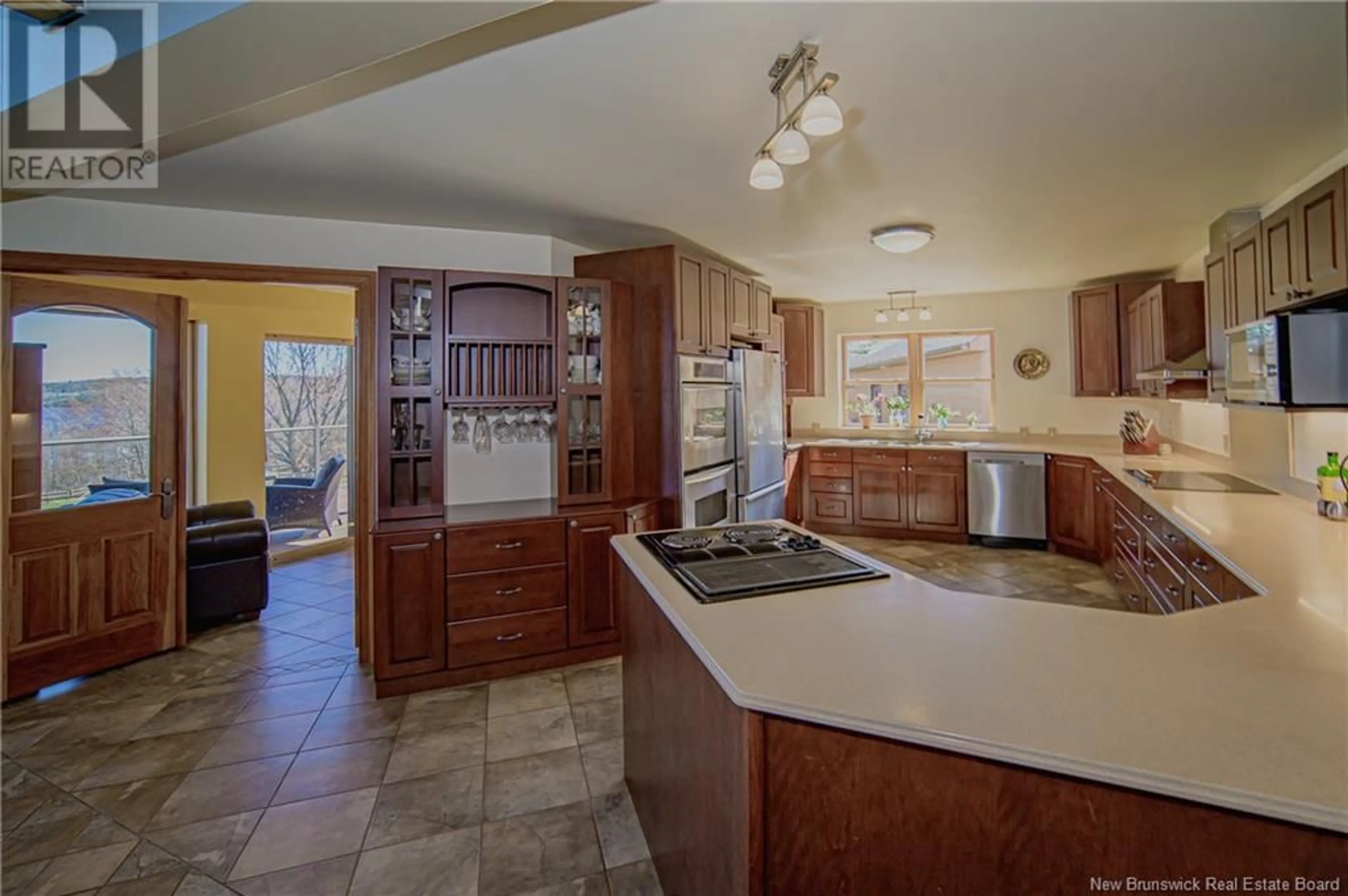 Open concept kitchen, ceramic/tile floor for 3479 LOWER CAMBRIDGE ROAD, Cambridge-Narrows New Brunswick E4C1S7