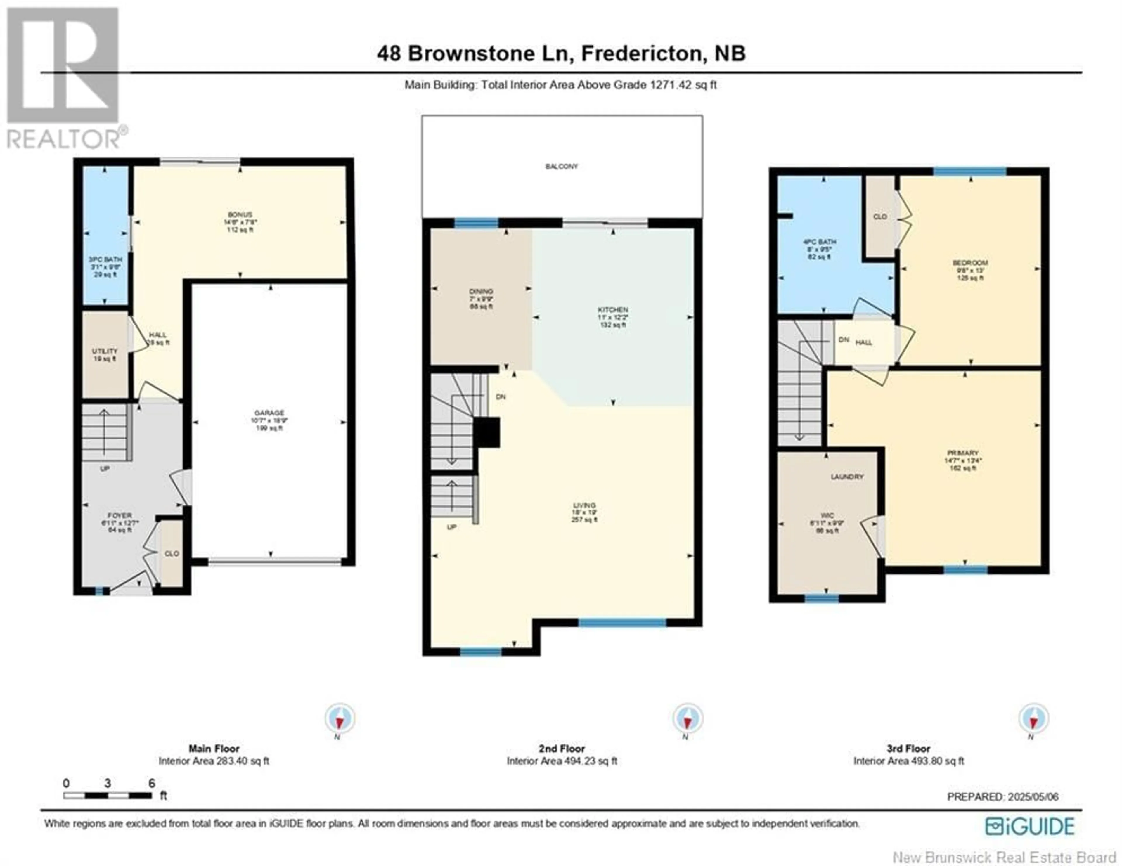Floor plan for 48 BROWNSTONE LANE, Fredericton New Brunswick E3A9G3