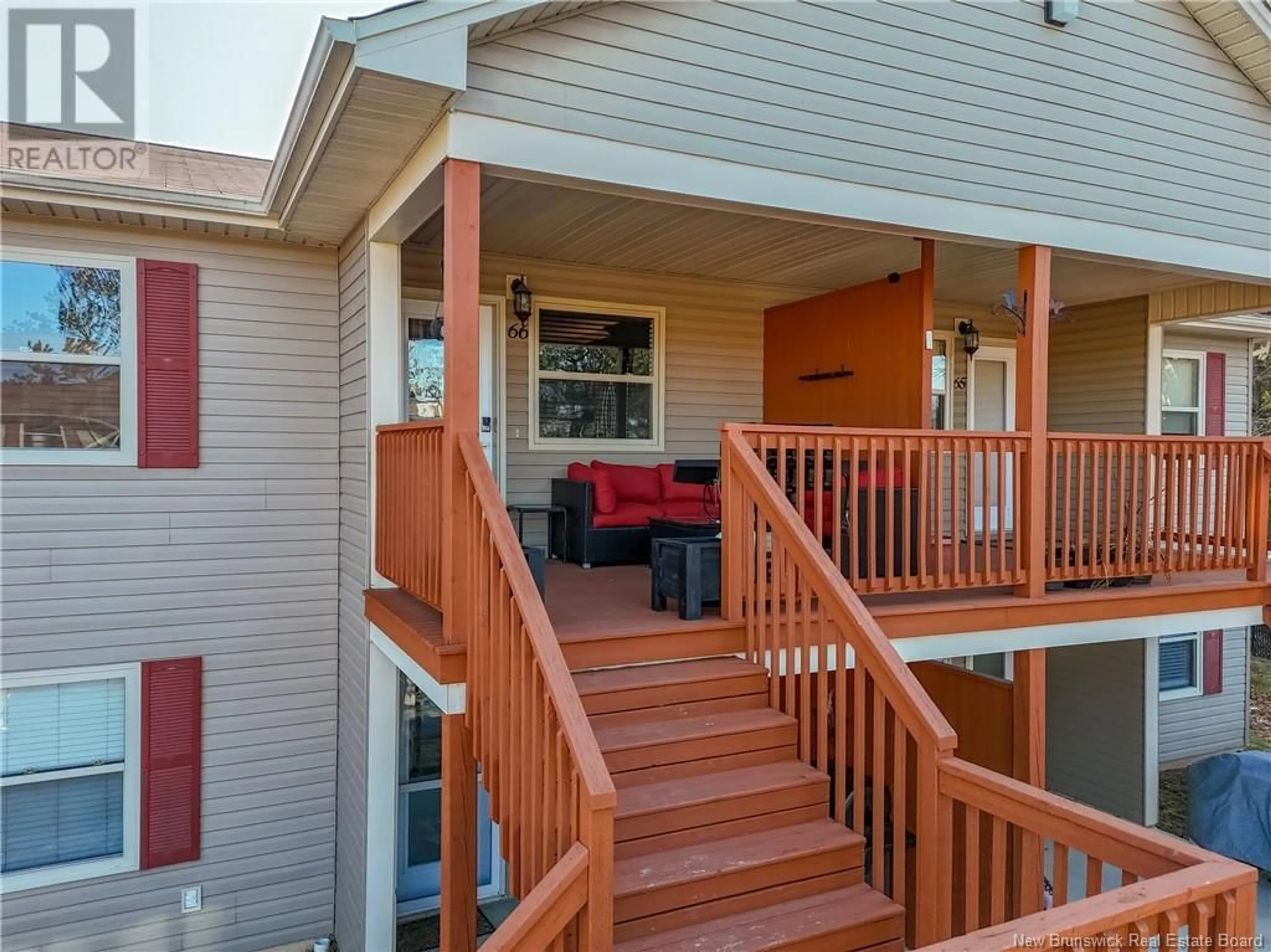 Home with vinyl exterior material, street for 66 - 25 TRAILSIDE COURT COURT, Fredericton New Brunswick E3A5M3