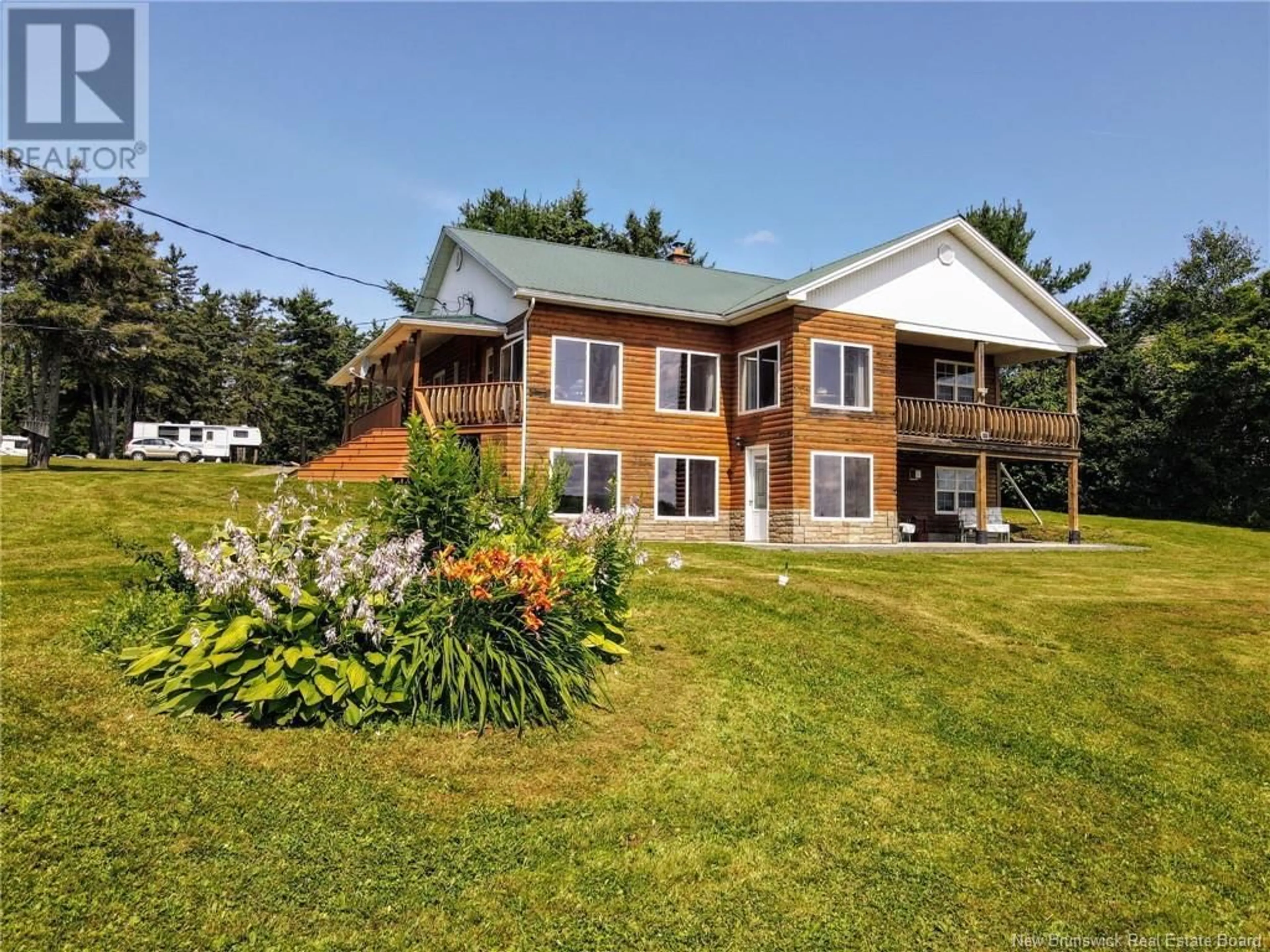 A pic from outside/outdoor area/front of a property/back of a property/a pic from drone, water/lake/river/ocean view for 3446 ROUTE 108, Renous New Brunswick E9E2E6