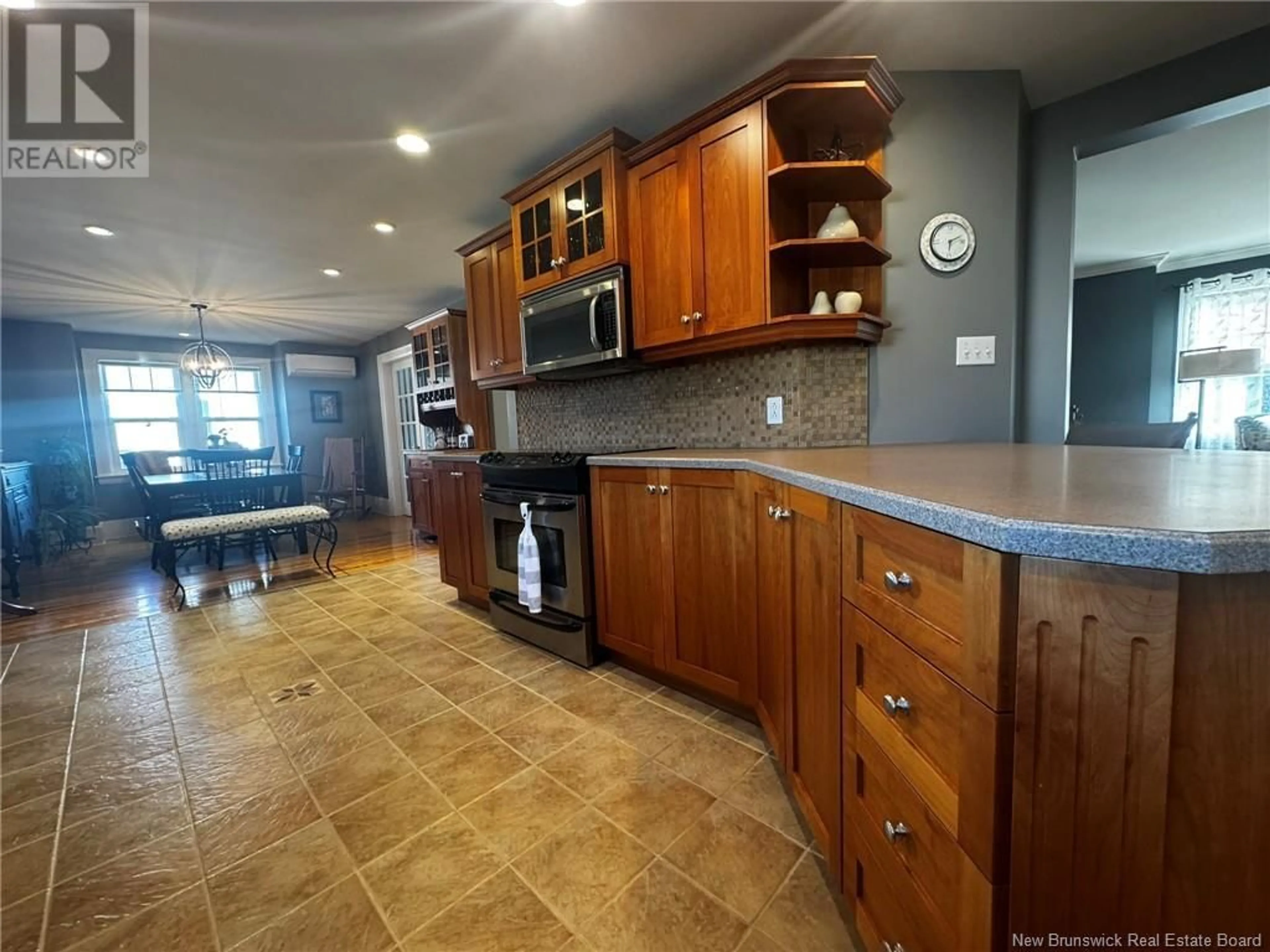 Open concept kitchen, ceramic/tile floor for 366 GEORGE STREET, Miramichi New Brunswick E1V2S2