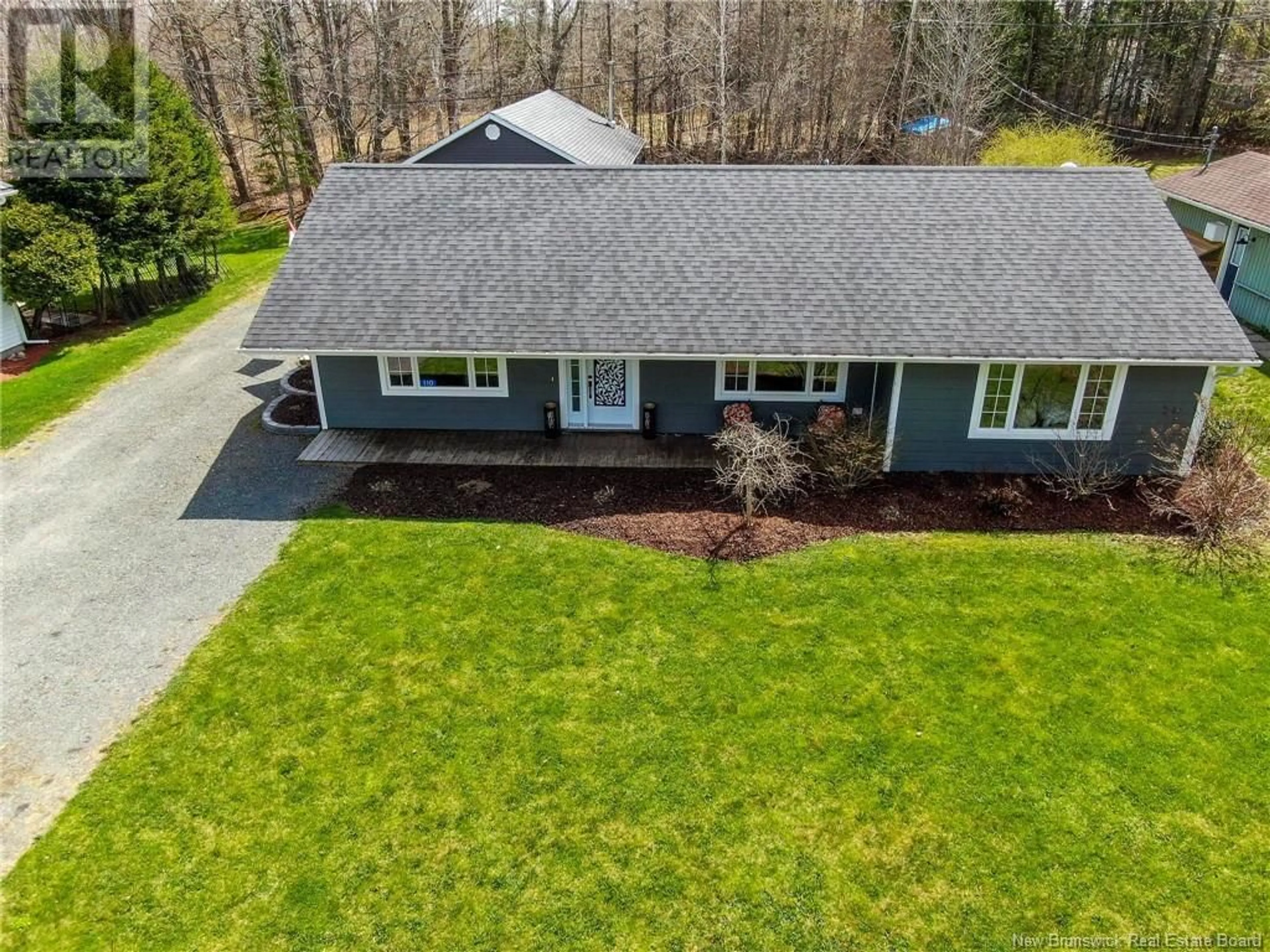 A pic from outside/outdoor area/front of a property/back of a property/a pic from drone, unknown for 110 TIMOTHY DRIVE, New Maryland New Brunswick E3C1G1