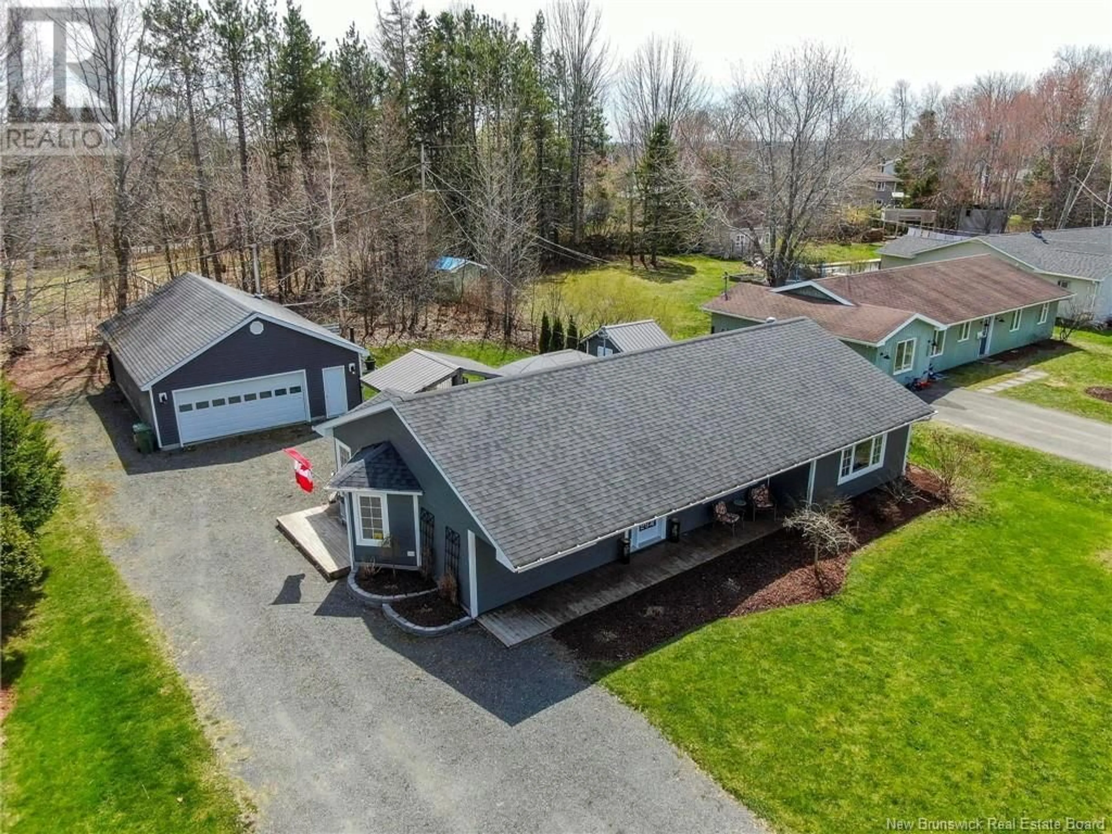 A pic from outside/outdoor area/front of a property/back of a property/a pic from drone, unknown for 110 TIMOTHY DRIVE, New Maryland New Brunswick E3C1G1
