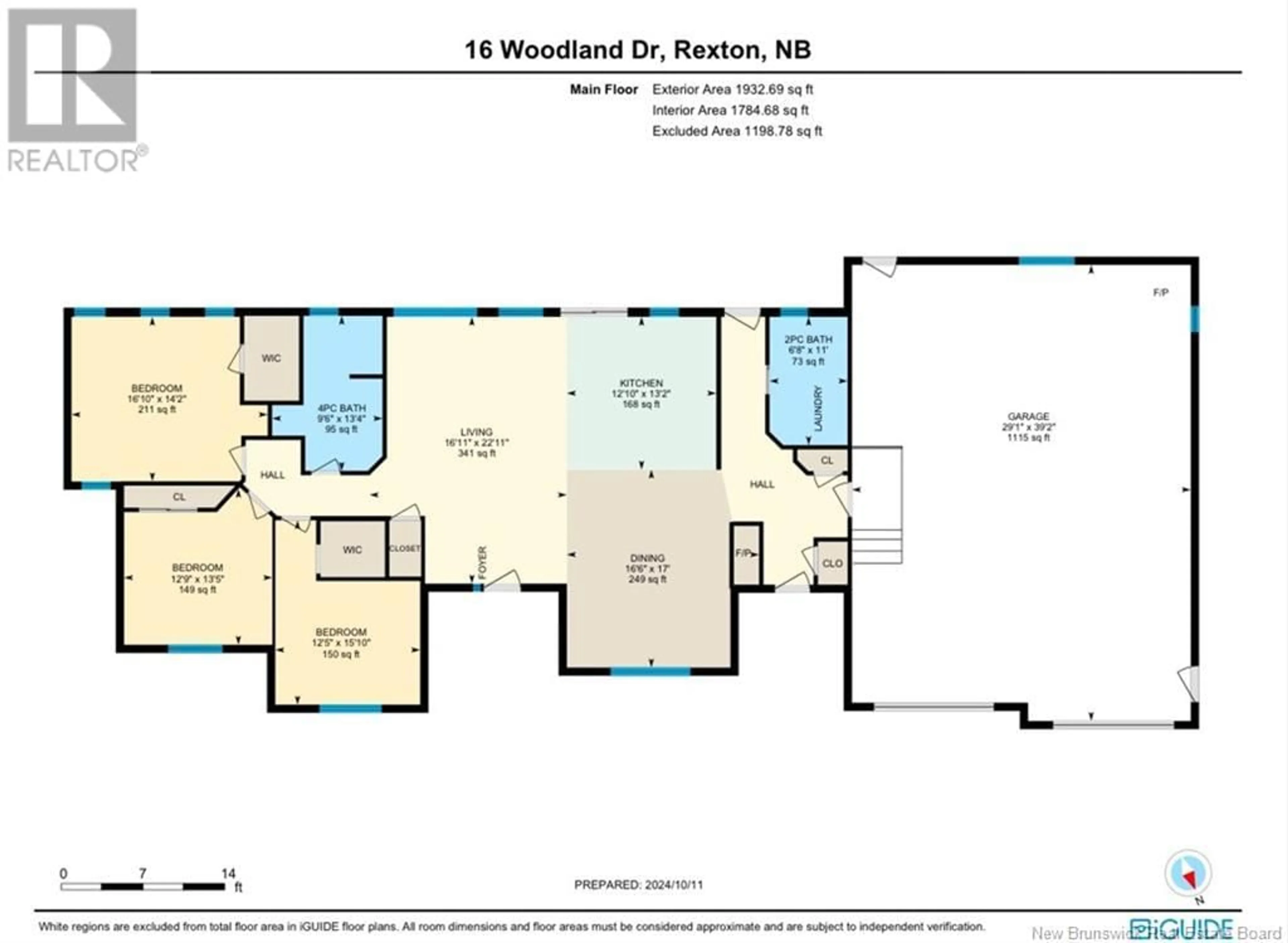 Floor plan for 16 WOODLAND DRIVE, Galloway New Brunswick E4W2G6