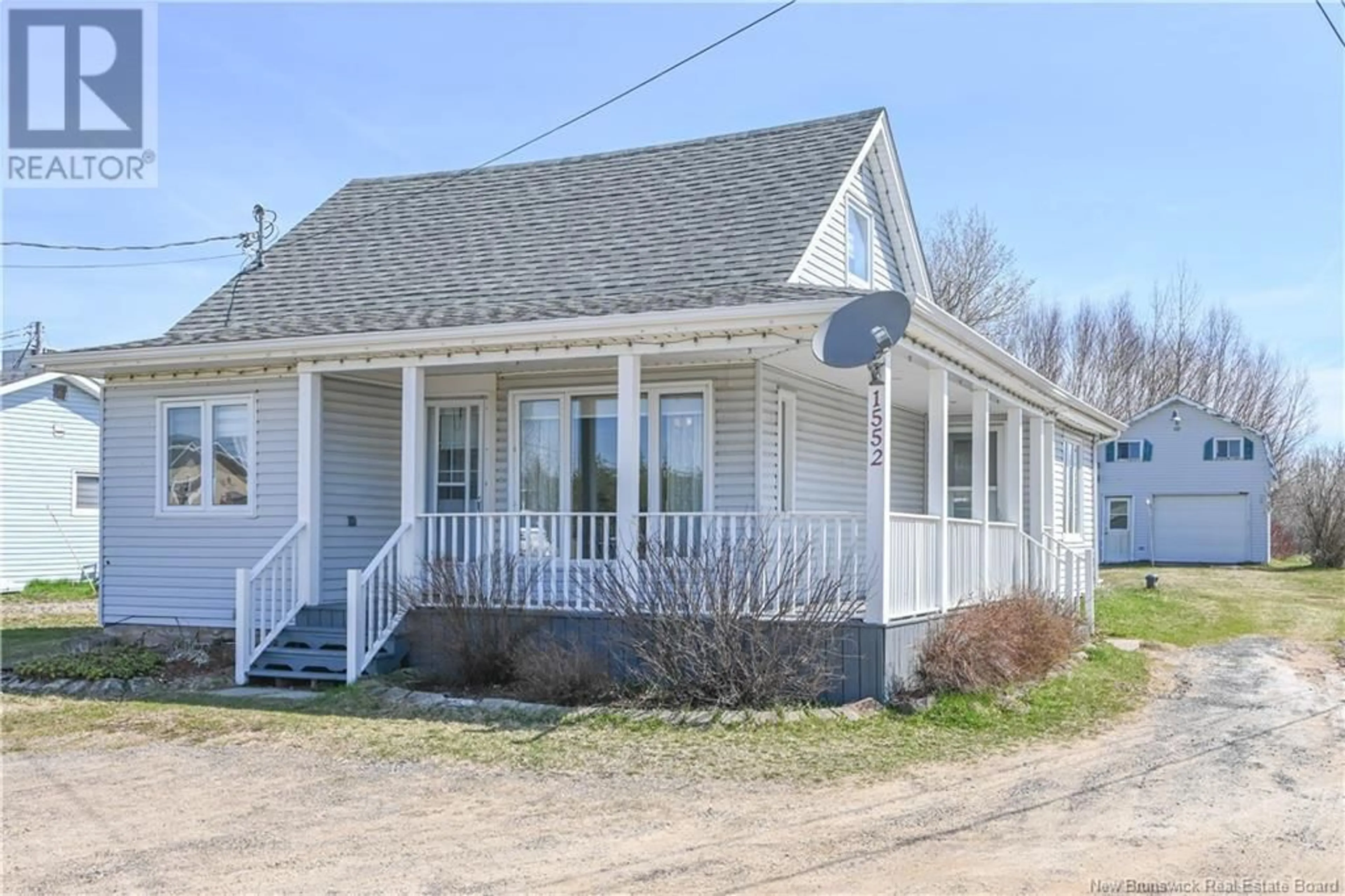 Home with vinyl exterior material, street for 1552 135 ROUTE, Bois-Blanc New Brunswick E8R2B2