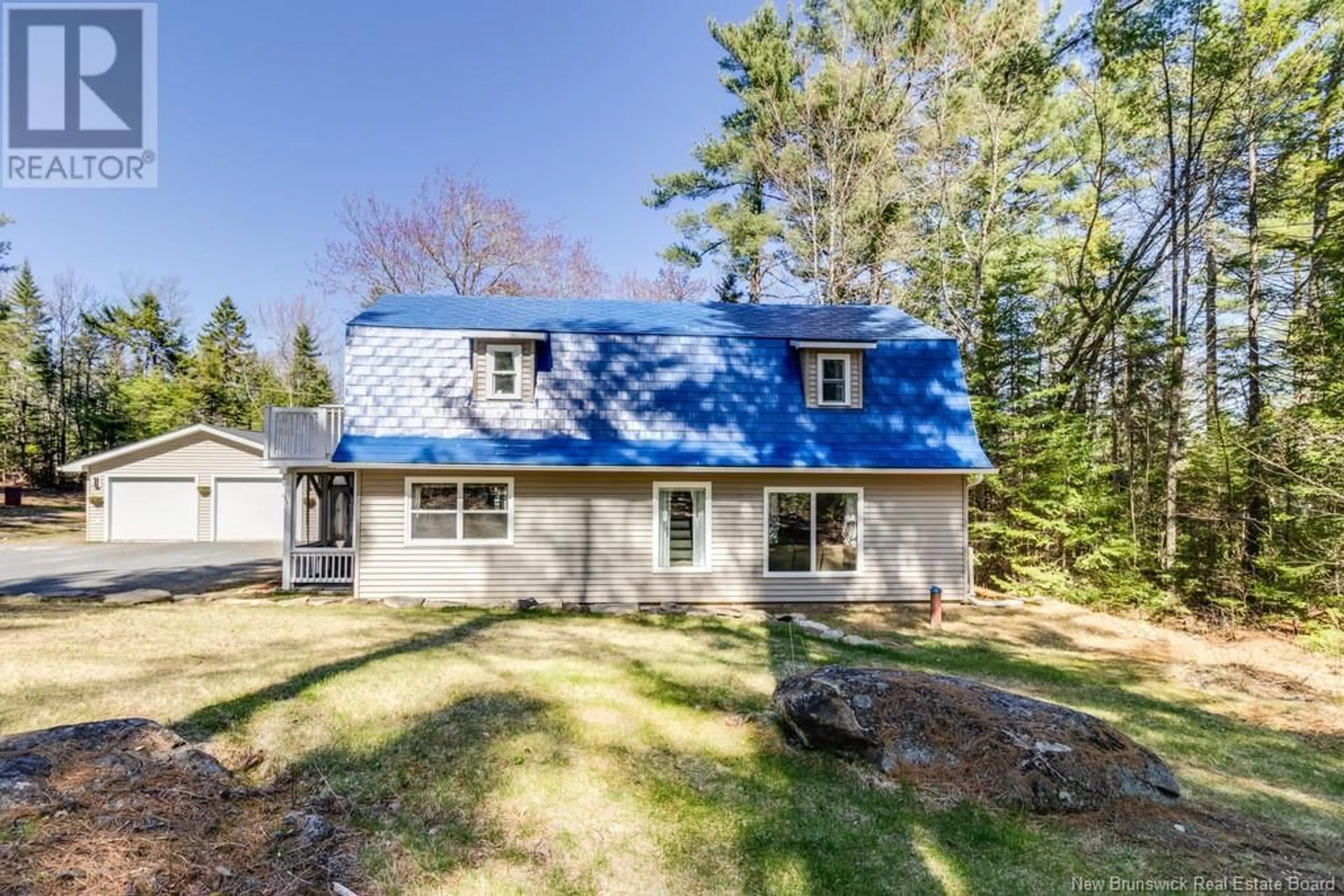 A pic from outside/outdoor area/front of a property/back of a property/a pic from drone, water/lake/river/ocean view for 130 RAINBOW DRIVE, Charters Settlement New Brunswick E3C1V1