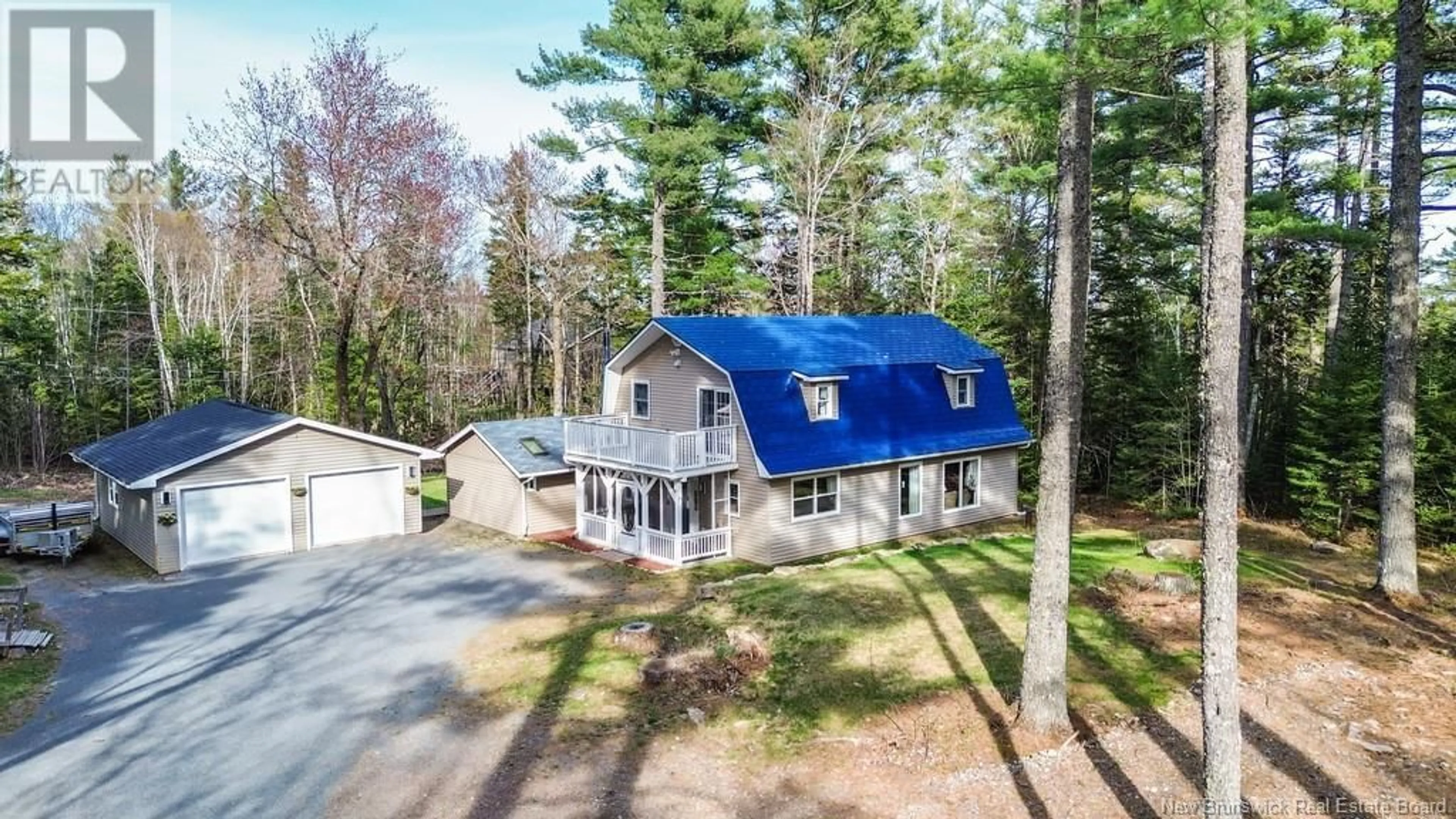 A pic from outside/outdoor area/front of a property/back of a property/a pic from drone, unknown for 130 RAINBOW DRIVE, Charters Settlement New Brunswick E3C1V1