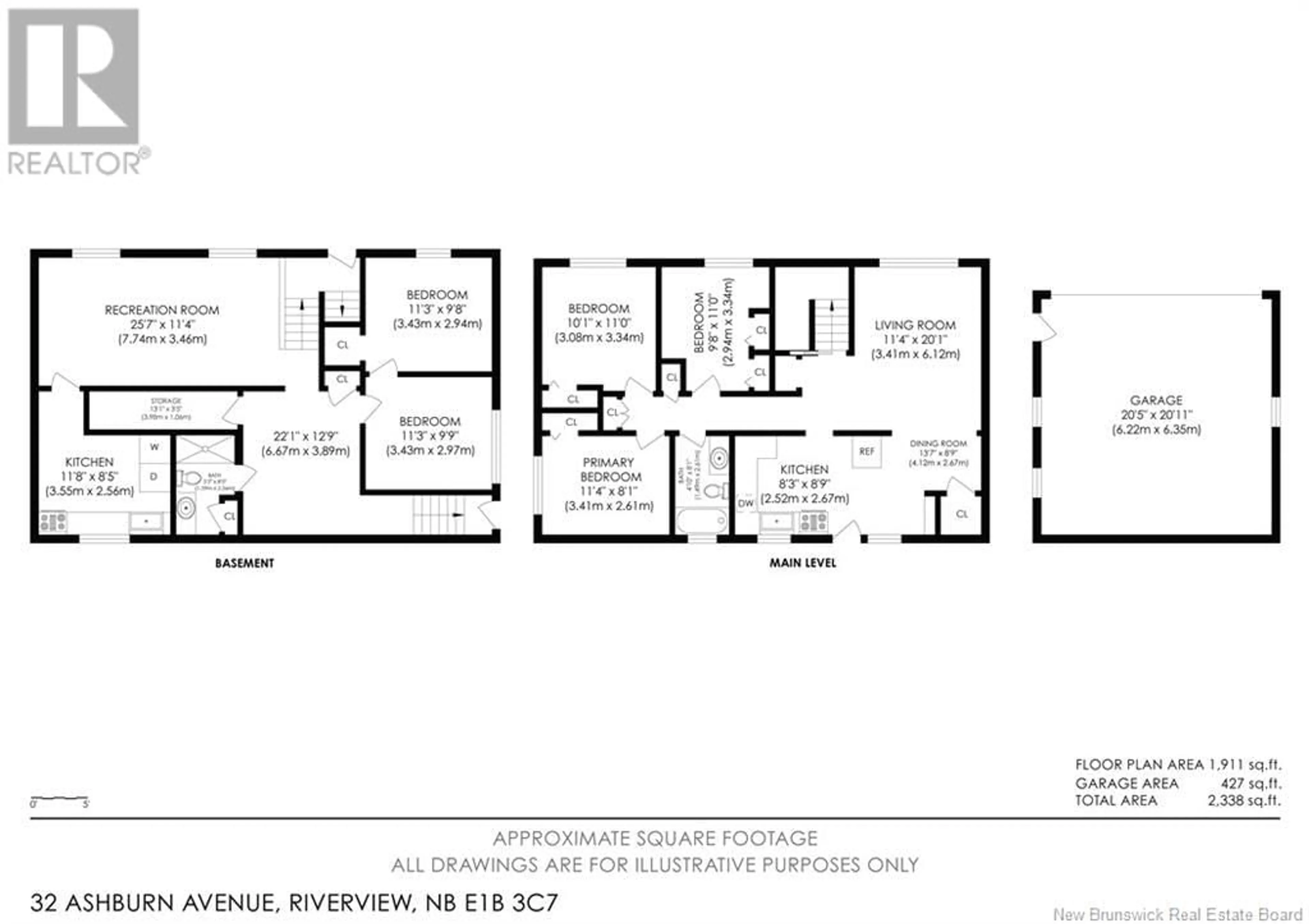 Floor plan for 32 ASHBURN, Riverview New Brunswick E1B3C7
