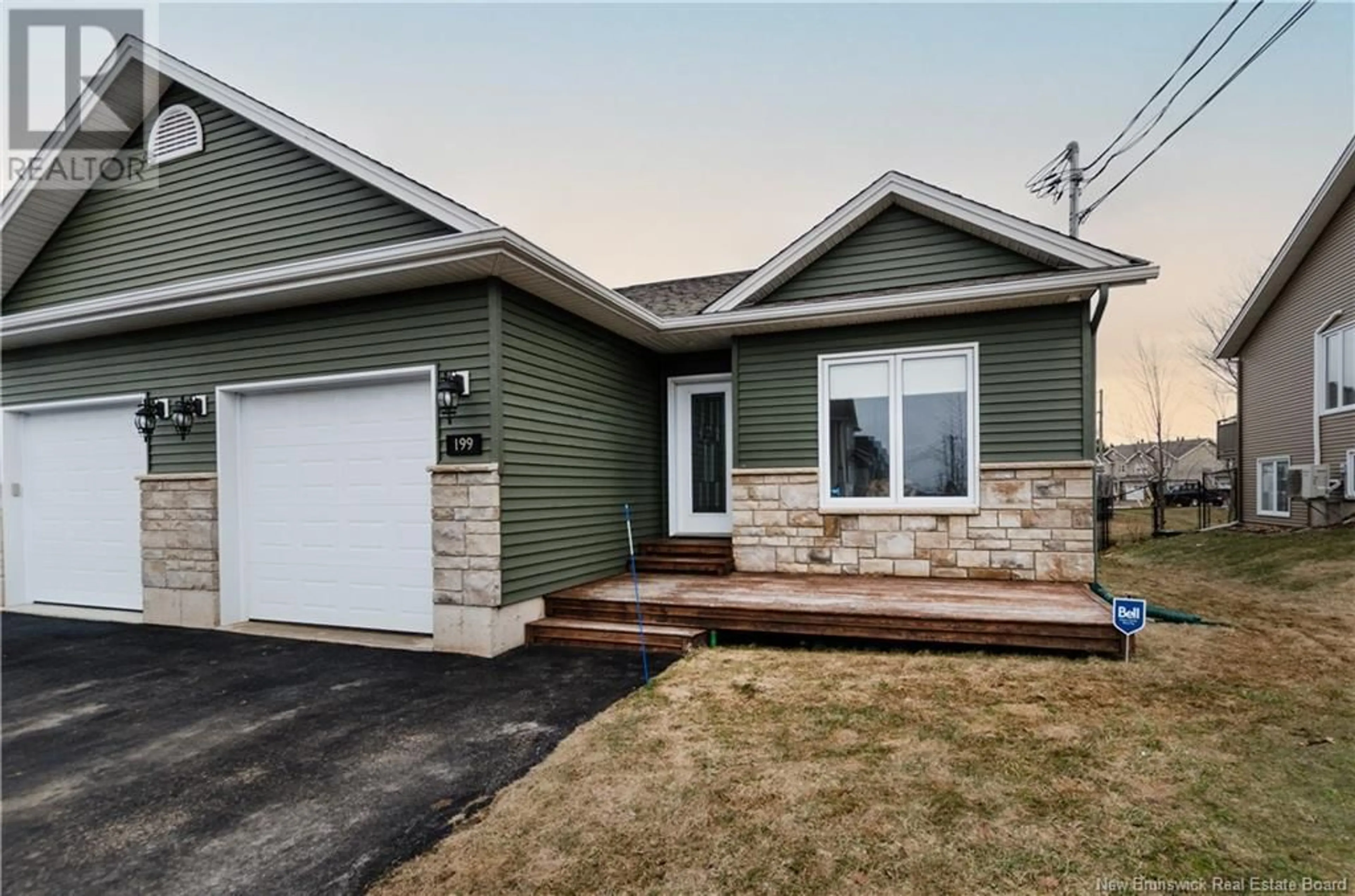Home with vinyl exterior material, street for 199 FORTUNE STREET, Dieppe New Brunswick E1A5J2