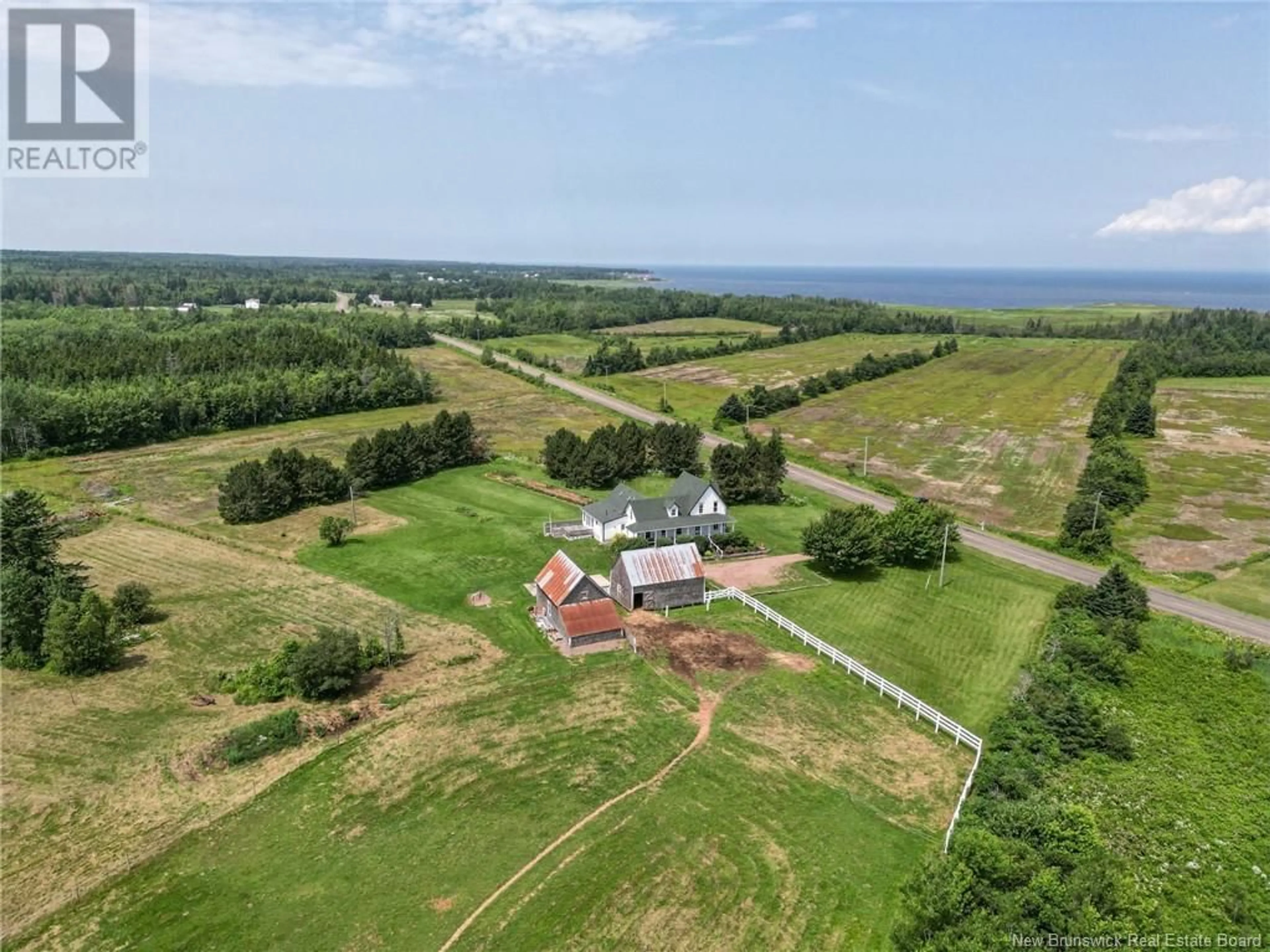 A pic from outside/outdoor area/front of a property/back of a property/a pic from drone, water/lake/river/ocean view for 872 ROUTE 955, Murray Corner New Brunswick E4M3L2