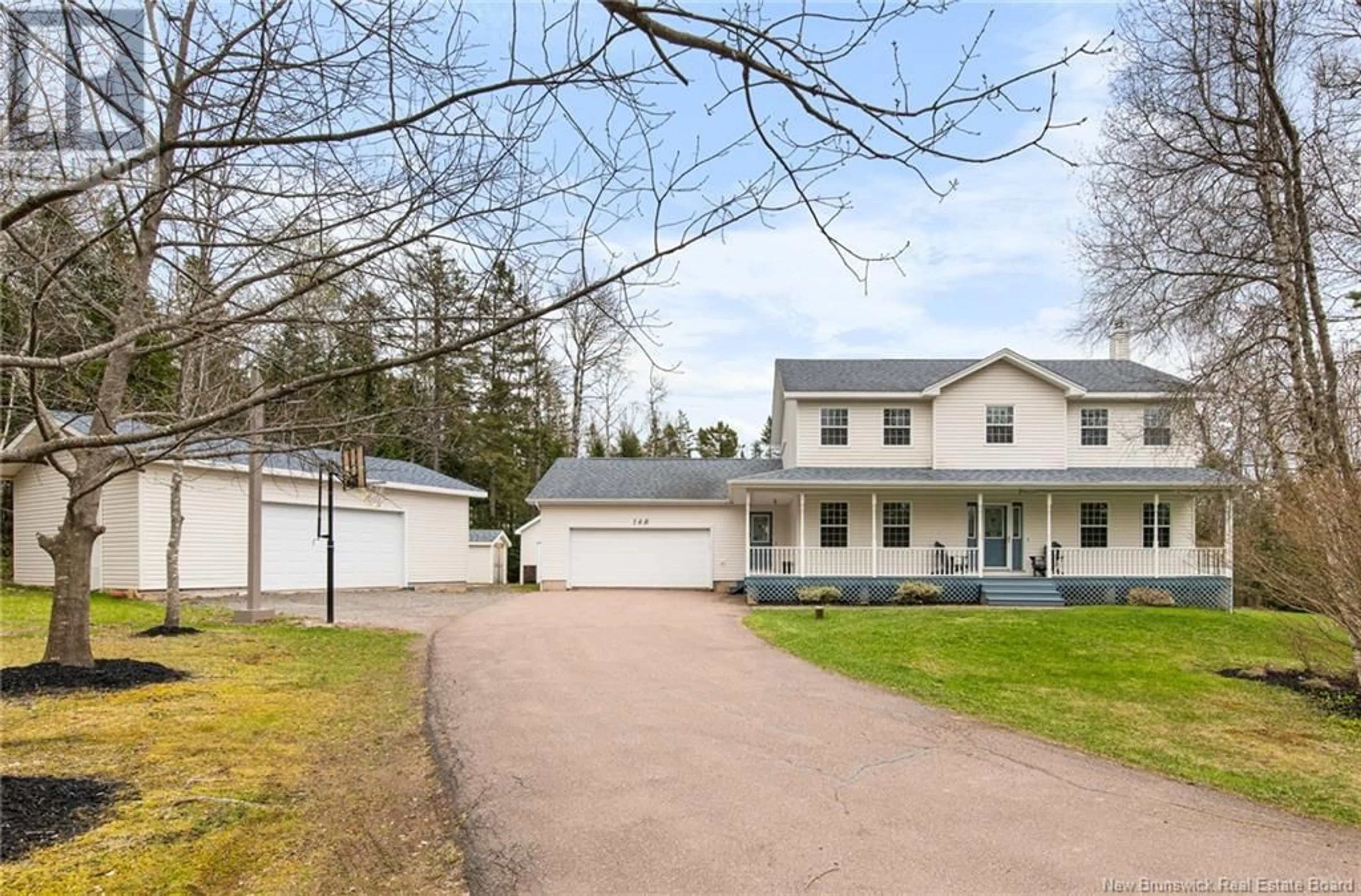 A pic from outside/outdoor area/front of a property/back of a property/a pic from drone, street for 148 RIVERBEND DRIVE, Upper Coverdale New Brunswick E1J2B4