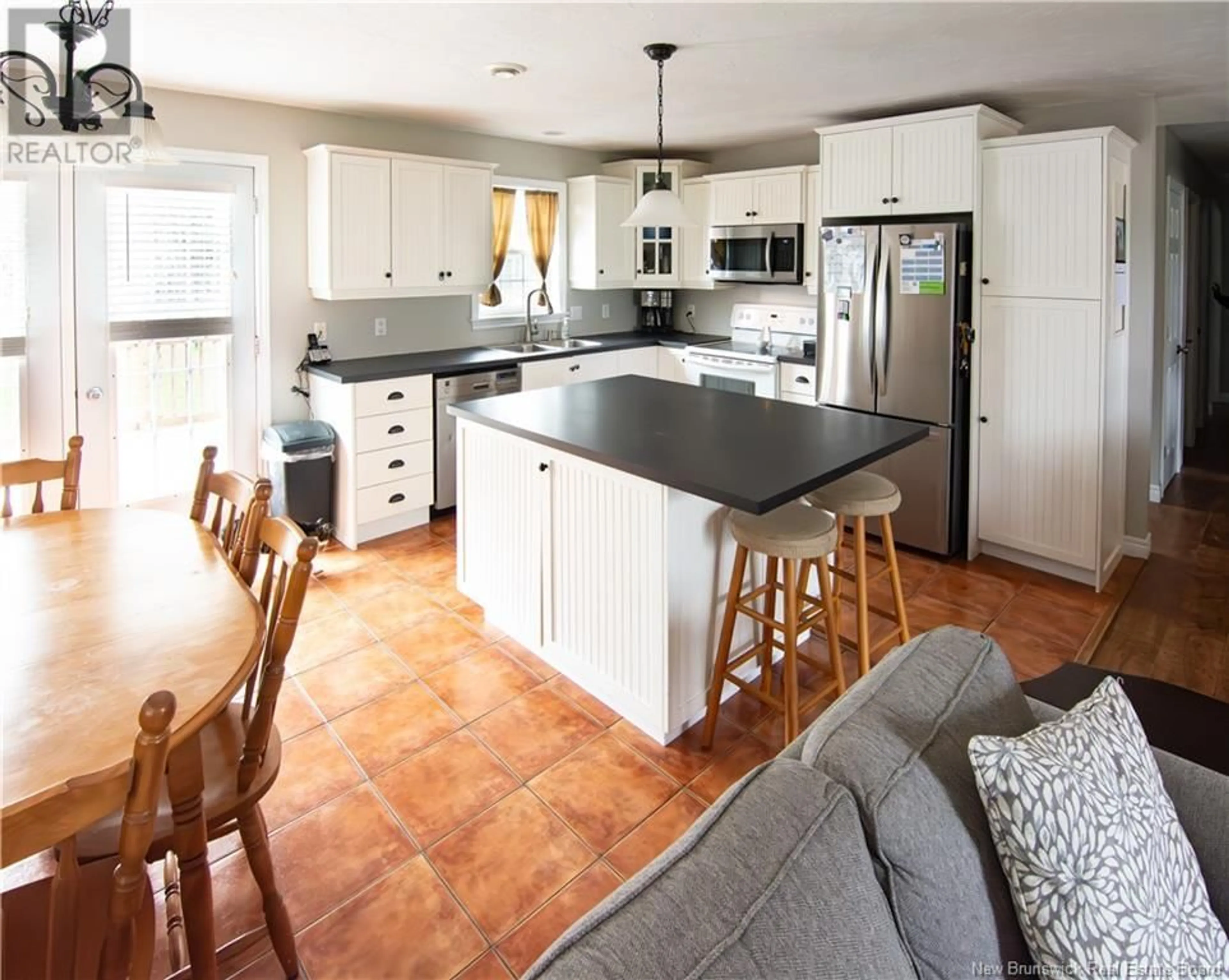 Open concept kitchen, ceramic/tile floor for 19 MACDONALD ROAD, Salisbury New Brunswick E4J2J5