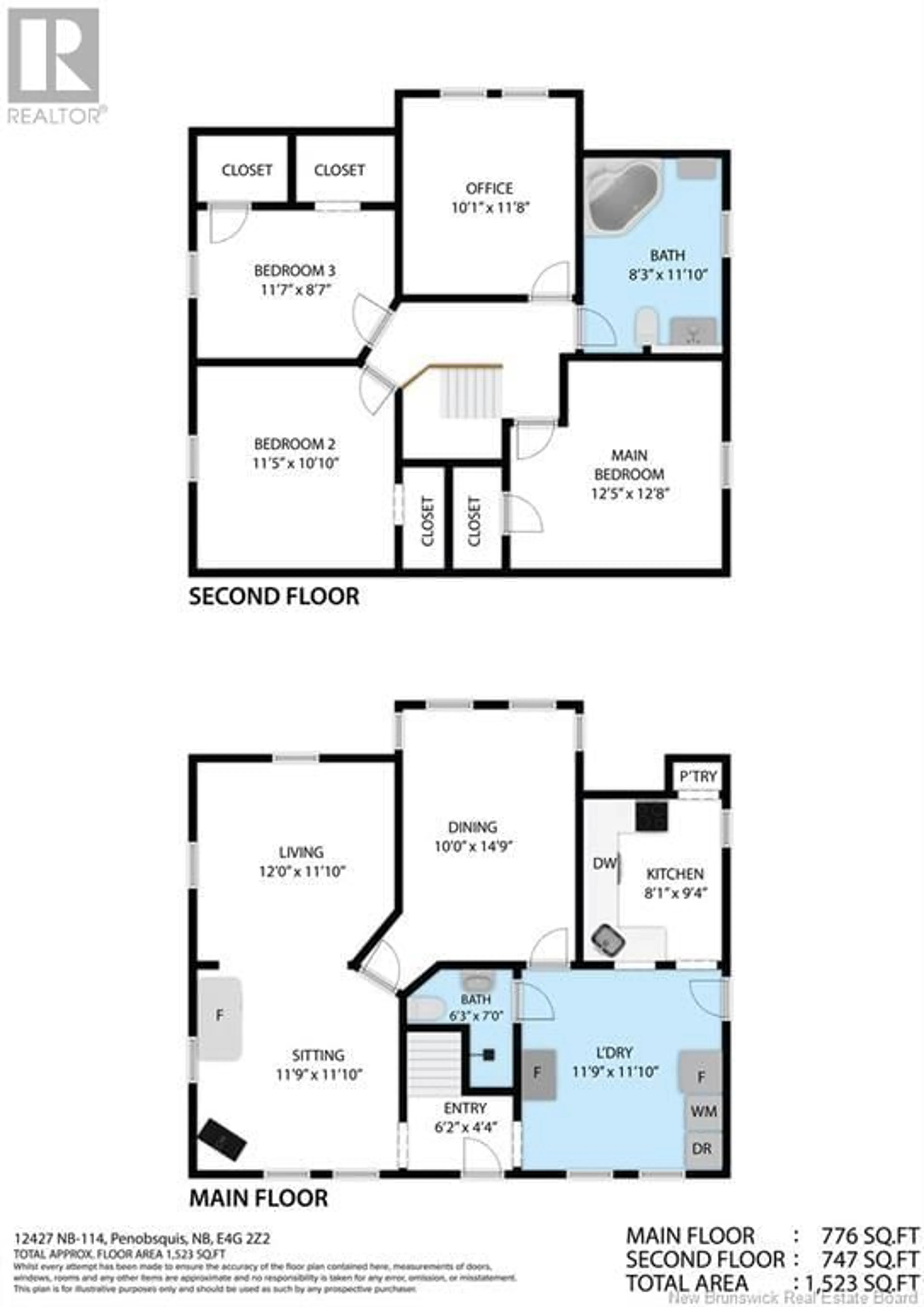 Floor plan for 12427 ROUTE 114, Penobsquis New Brunswick E4G2X8
