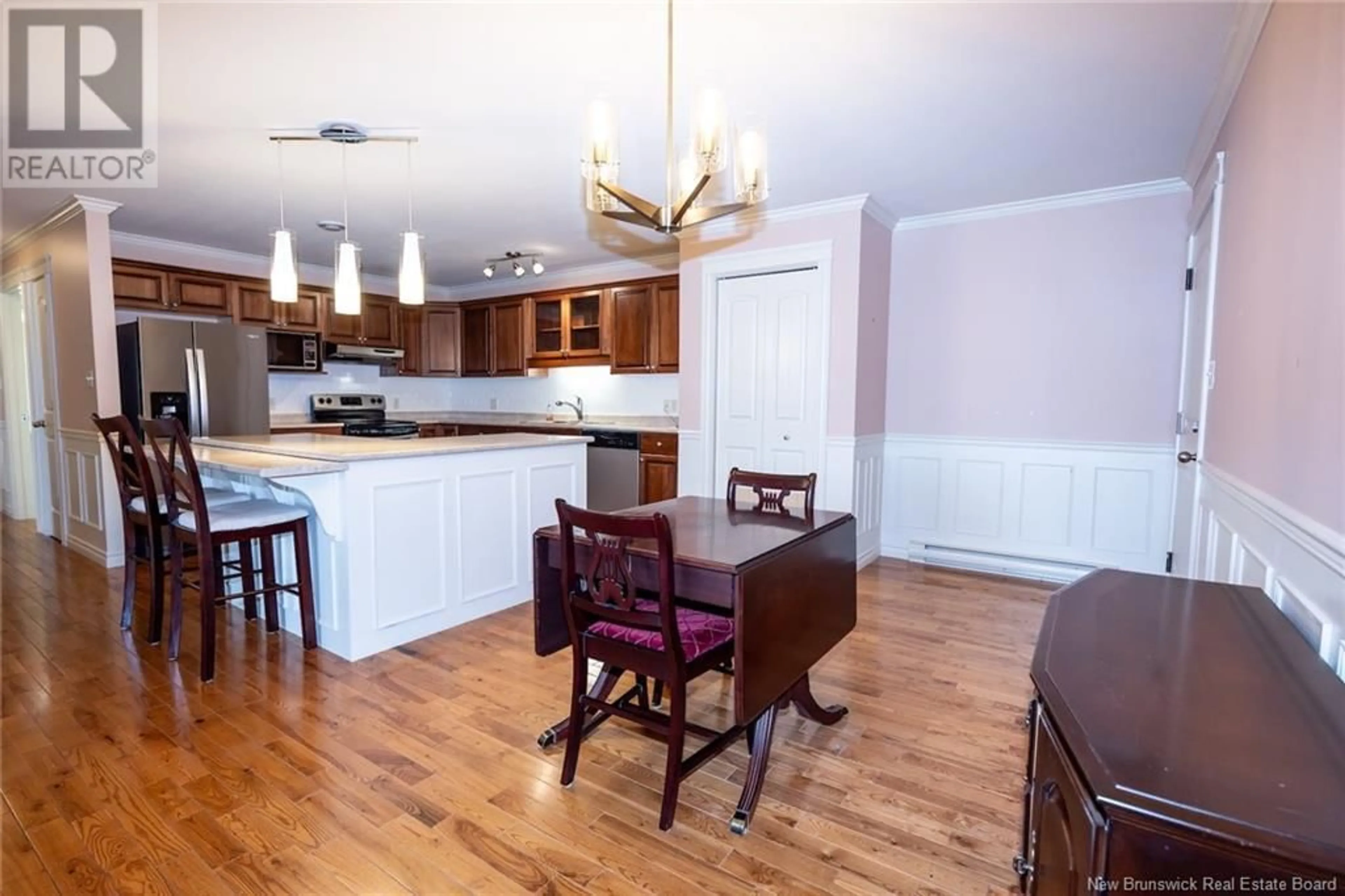 Open concept kitchen, wood/laminate floor for 212 - 160 VALCOUR, Fredericton New Brunswick E3C0C9