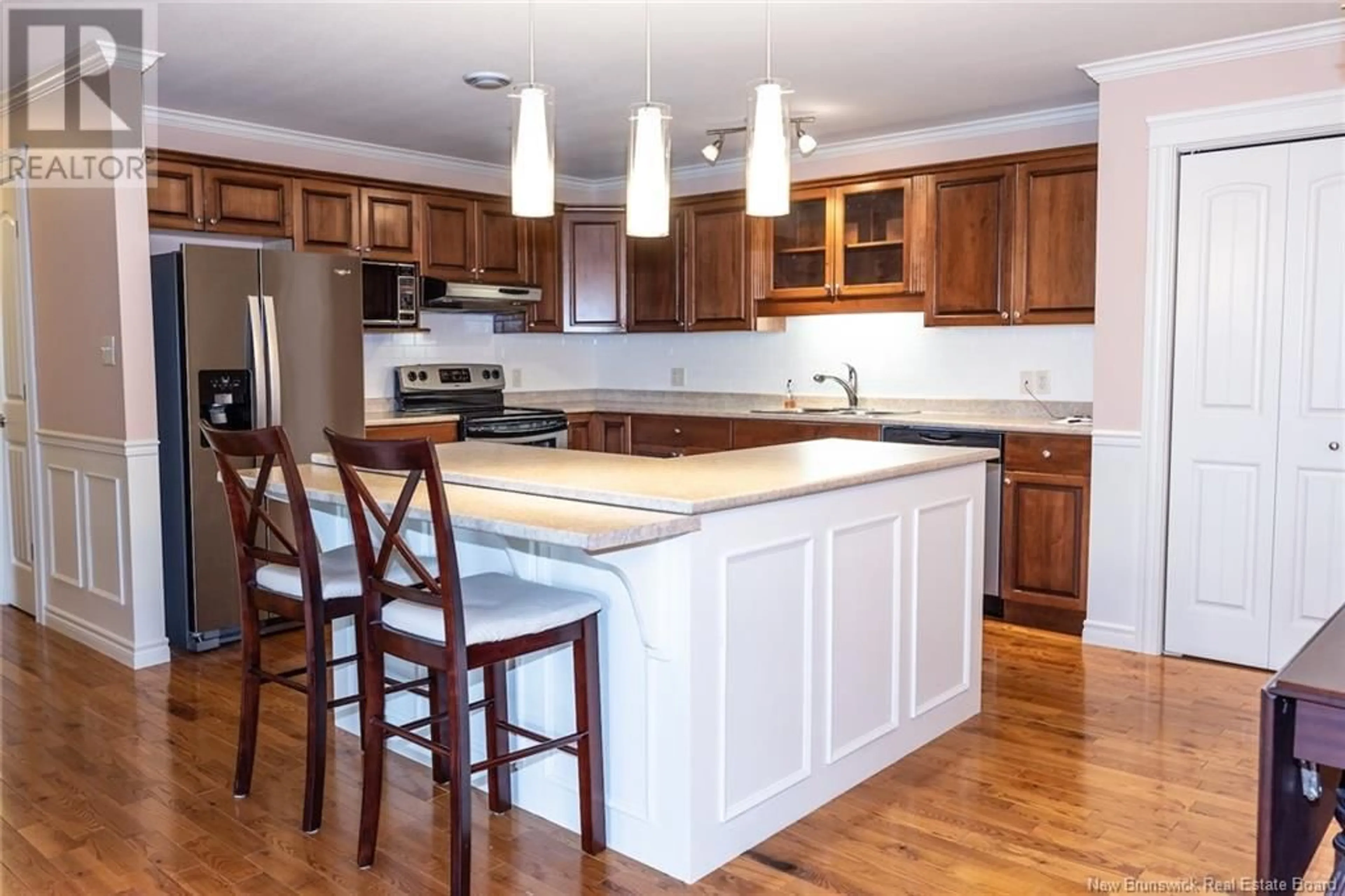 Open concept kitchen, wood/laminate floor for 212 - 160 VALCOUR, Fredericton New Brunswick E3C0C9