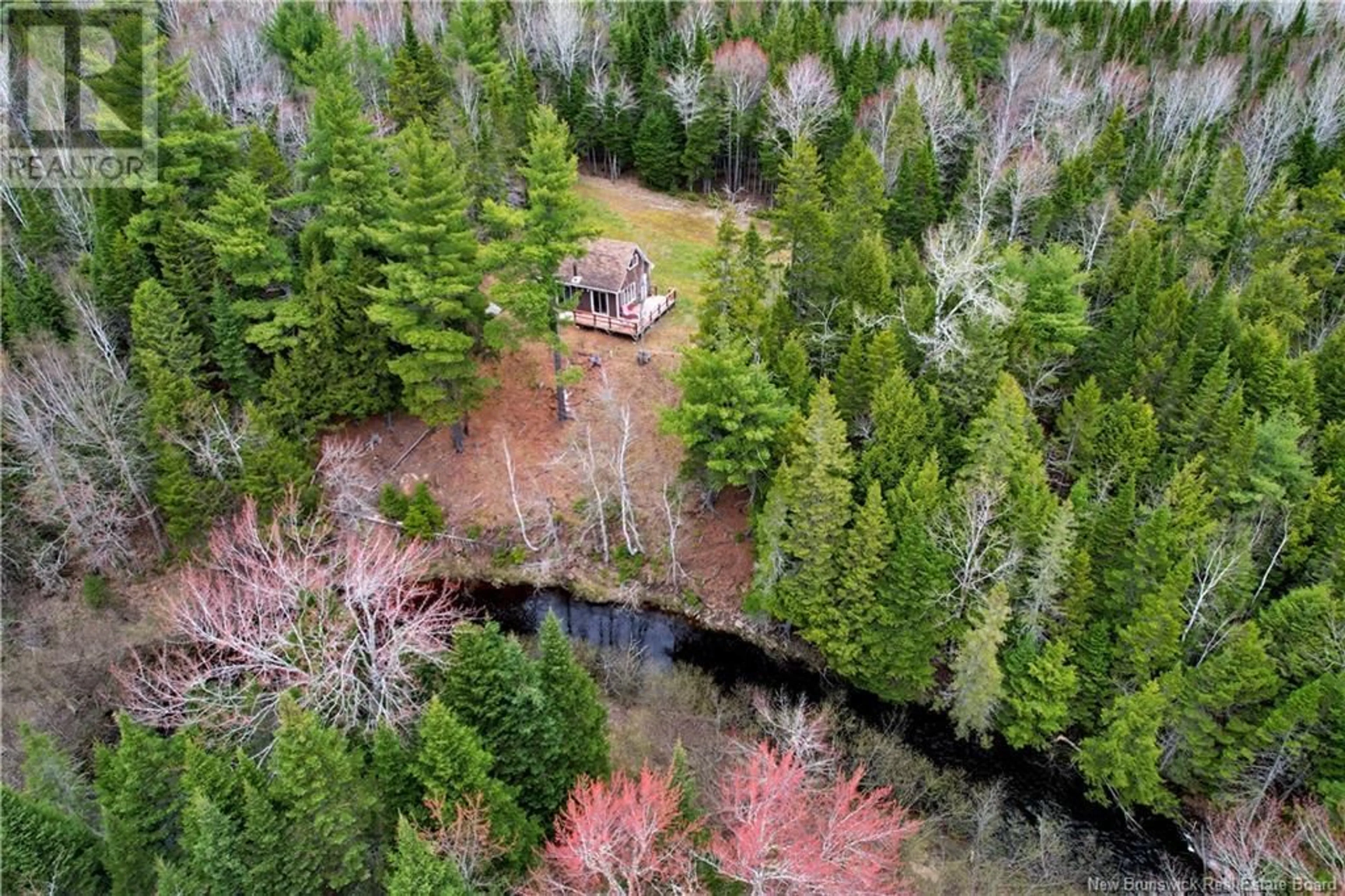 A pic from outside/outdoor area/front of a property/back of a property/a pic from drone, forest/trees view for 1341 TWEEDIE BROOK ROAD, Kouchibouguac New Brunswick E4X1M6