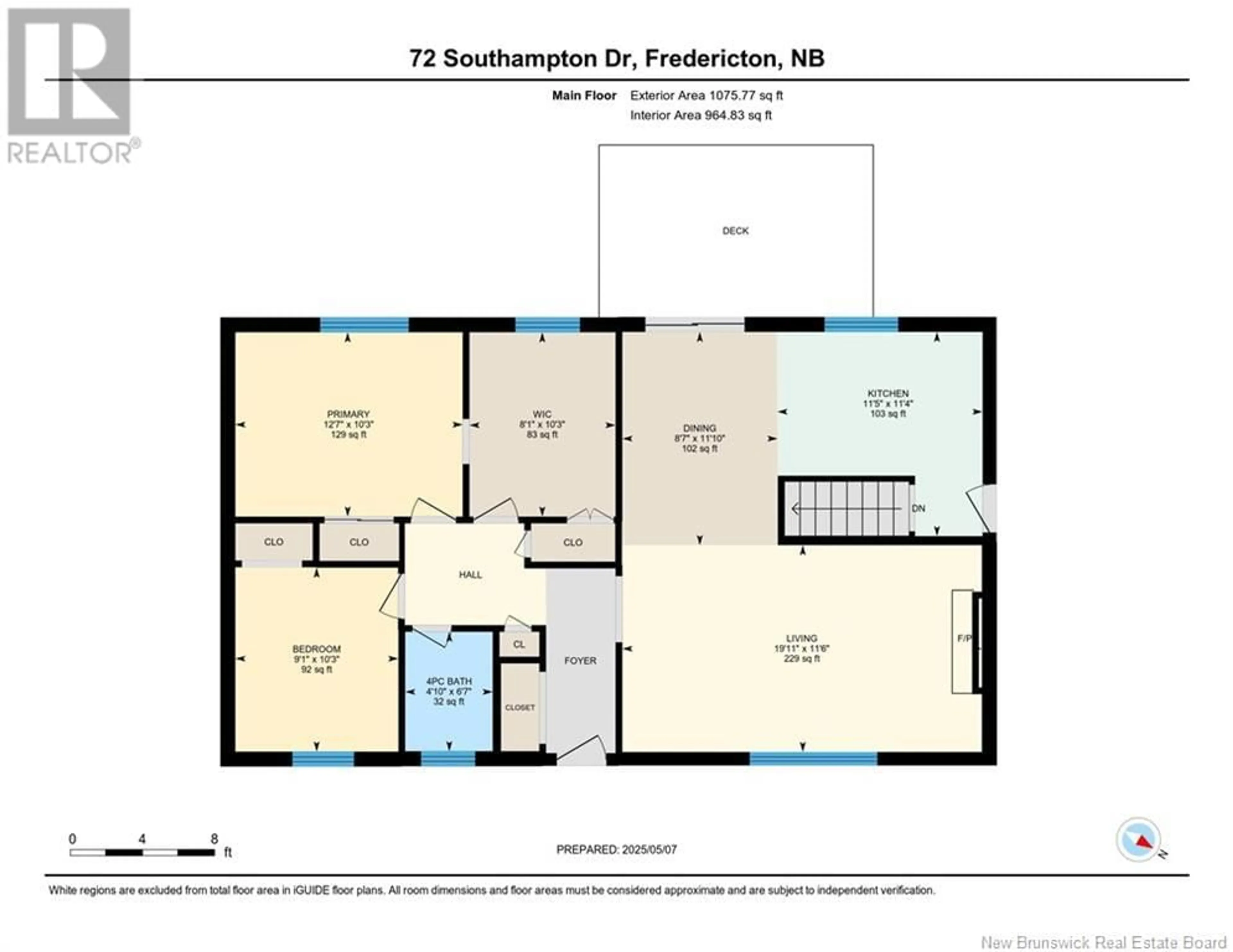 Floor plan for 72 SOUTHAMPTON DRIVE, Fredericton New Brunswick E3B4T3