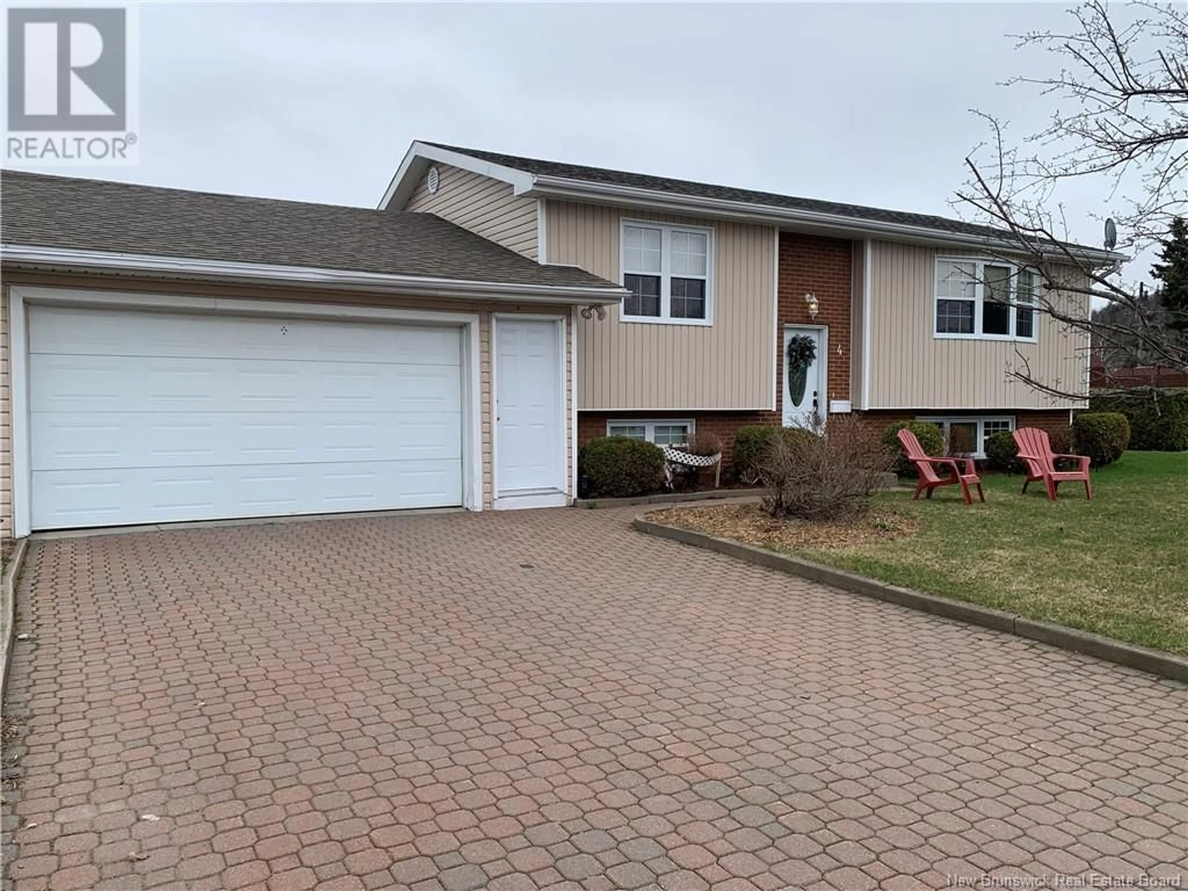 Home with vinyl exterior material, street for 4 PINE, Campbellton New Brunswick E3N3M5