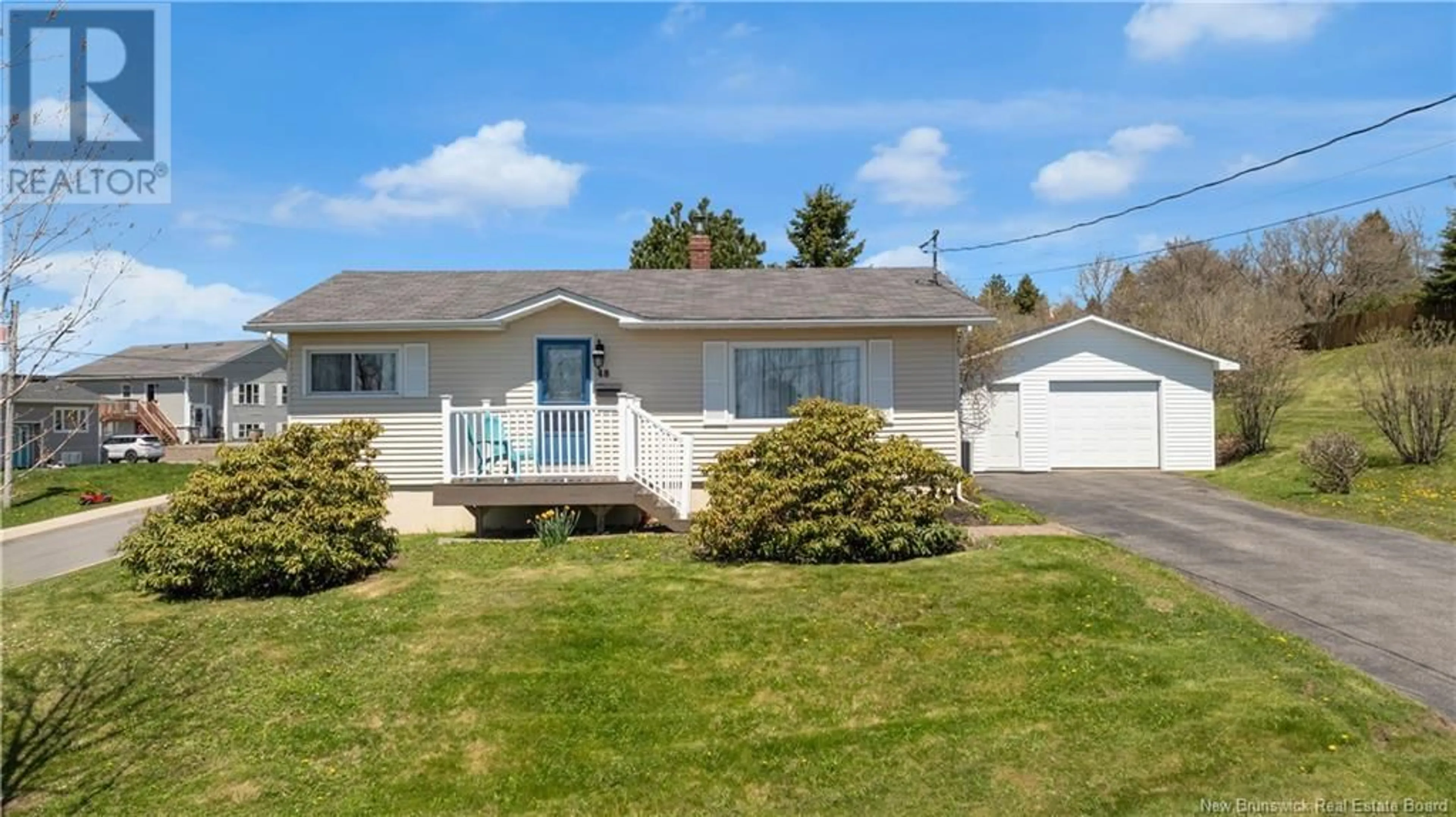 Home with vinyl exterior material, street for 48 GLENGARRY DRIVE, Saint John New Brunswick E2J2Y3