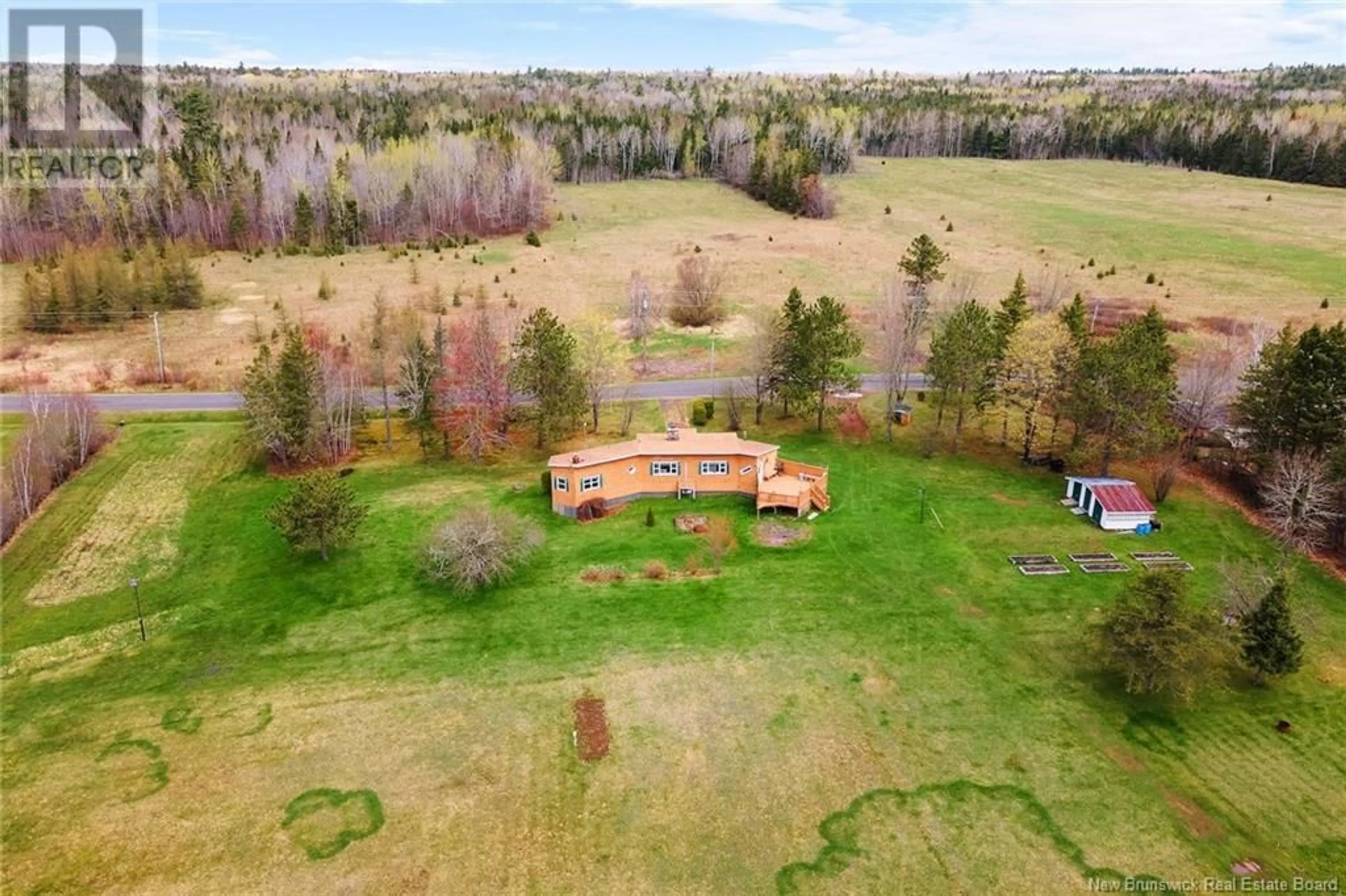 A pic from outside/outdoor area/front of a property/back of a property/a pic from drone, forest/trees view for 1520 COX POINT ROAD, Cumberland Bay New Brunswick E4A2Z7