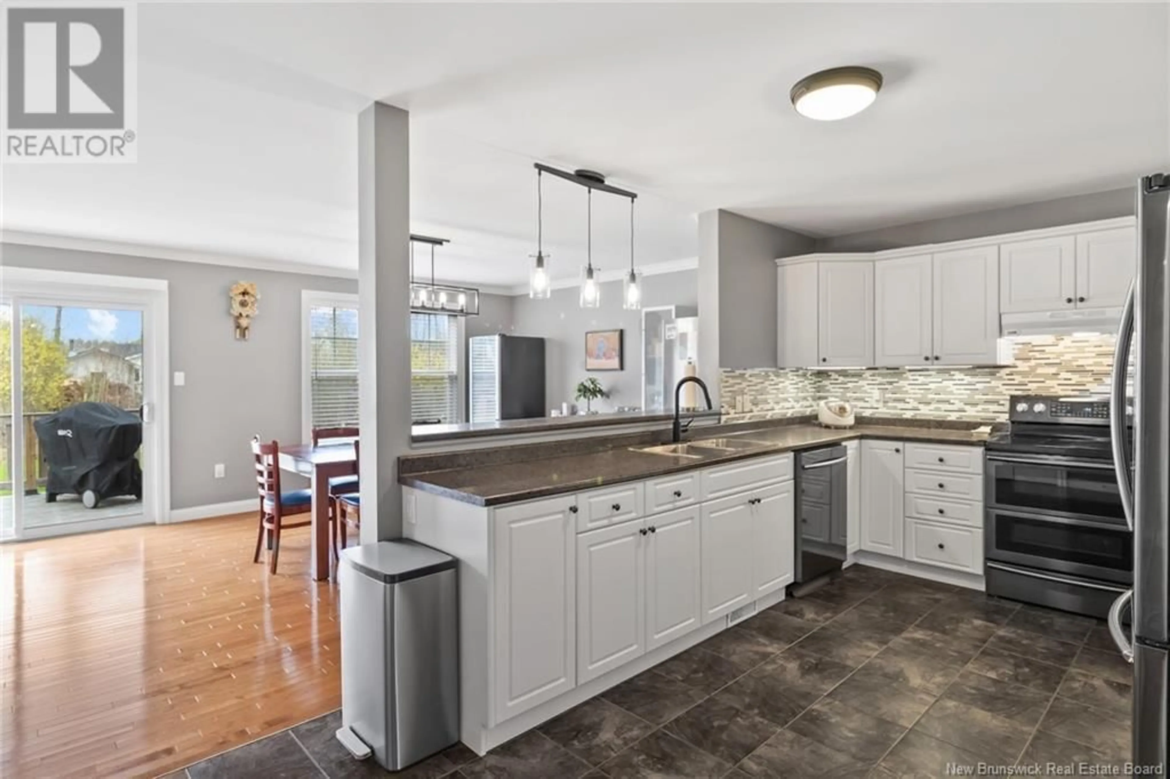 Open concept kitchen, ceramic/tile floor for 9 MCCAFFREY COURT, Oromocto New Brunswick E2V0H5