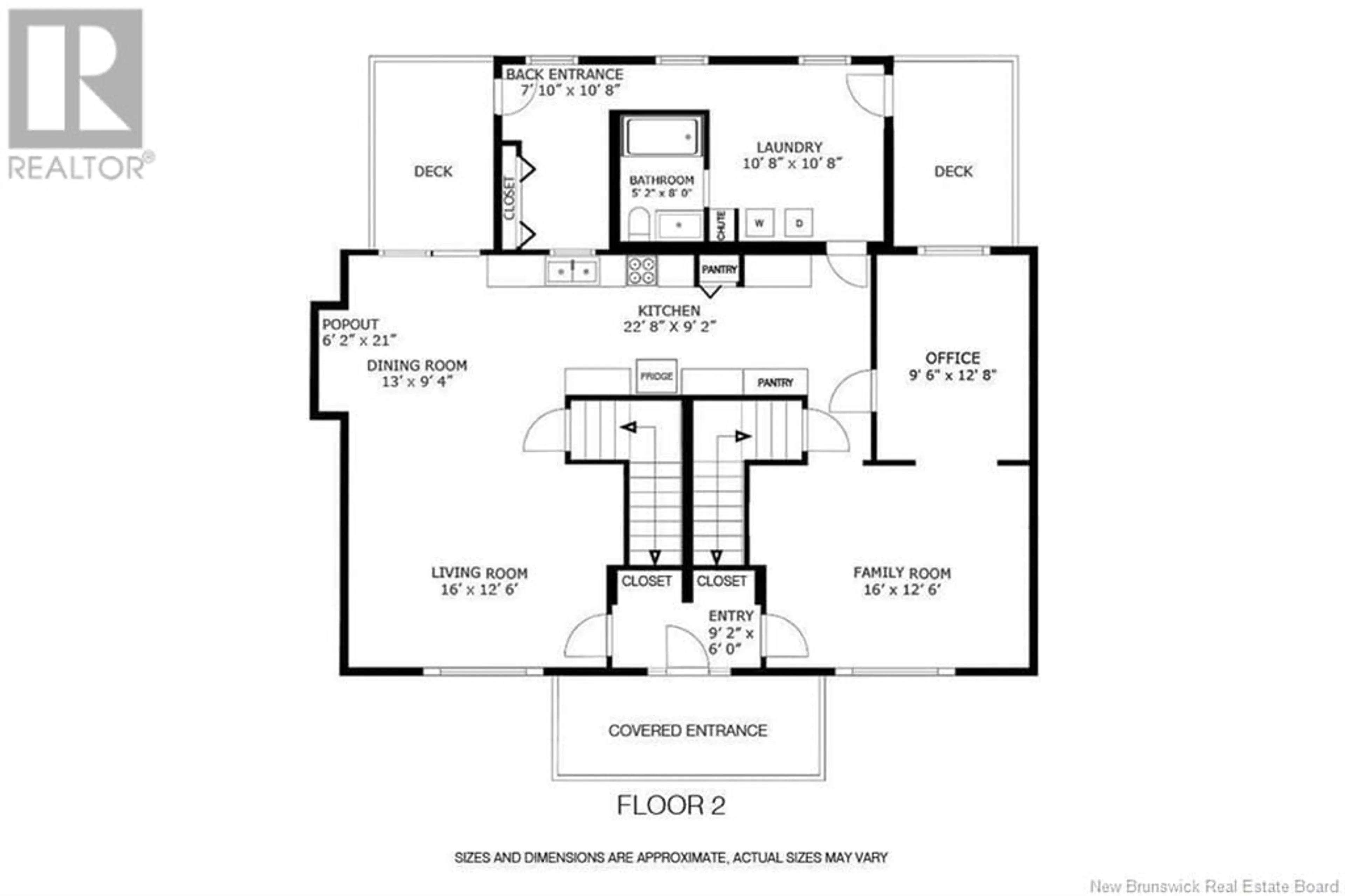 Floor plan for 8 - 6 HARBOUR STREET, Newcastle Creek New Brunswick E4B2K5
