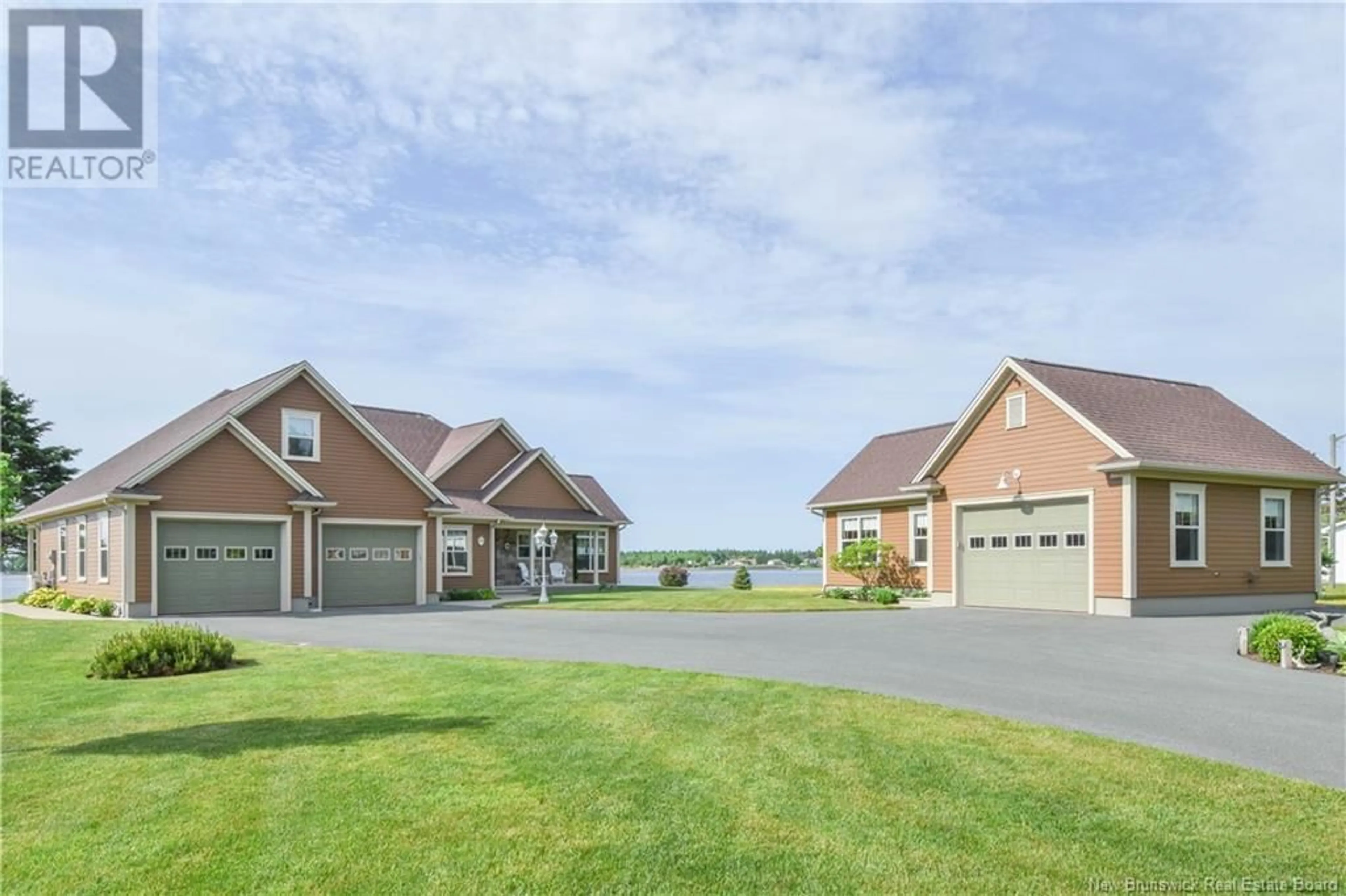 A pic from outside/outdoor area/front of a property/back of a property/a pic from drone, water/lake/river/ocean view for 634 POINTE DES FERGUSON ROAD, Tracadie New Brunswick E1X1C6